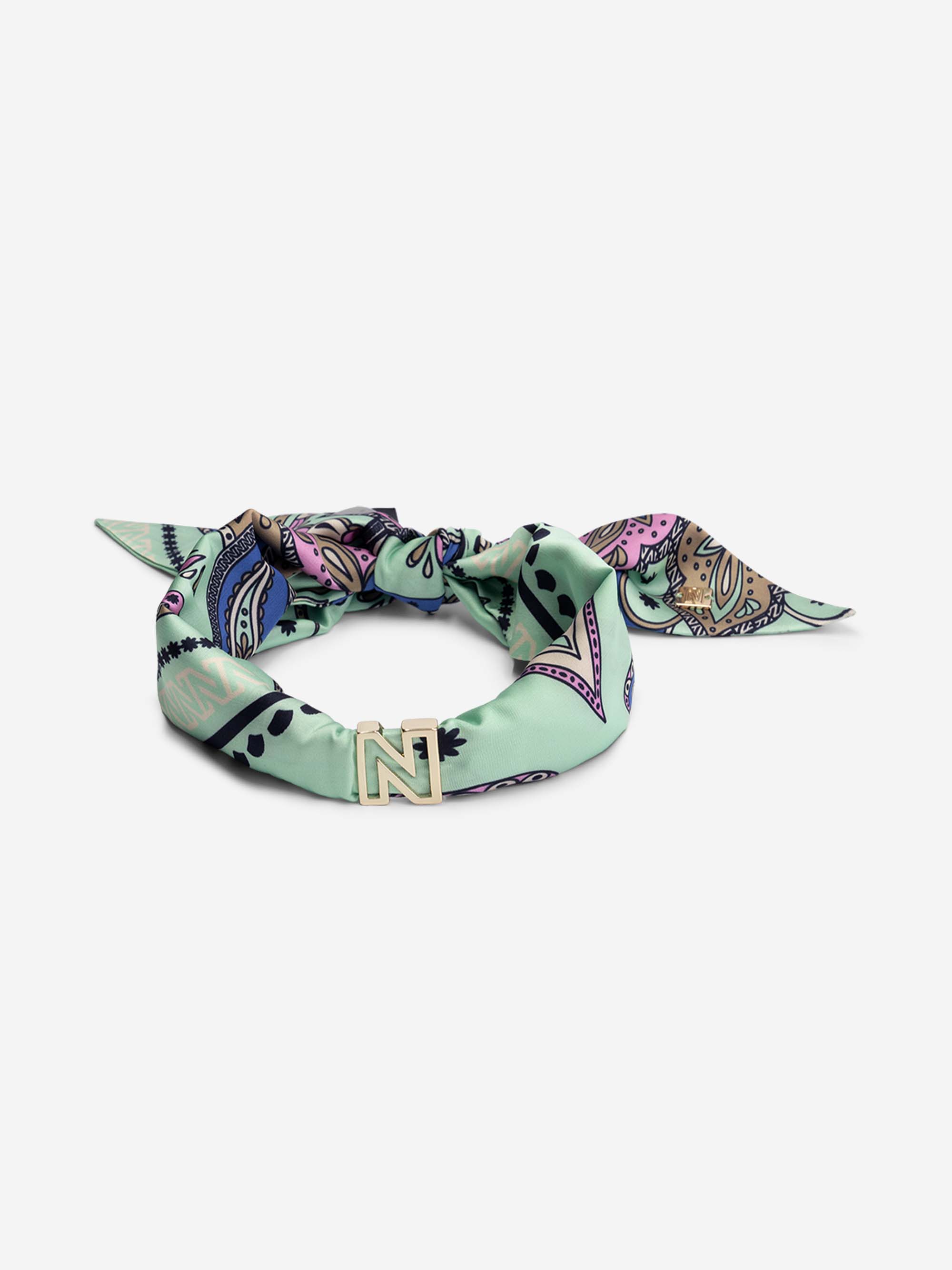 Satin look ketting with N logo