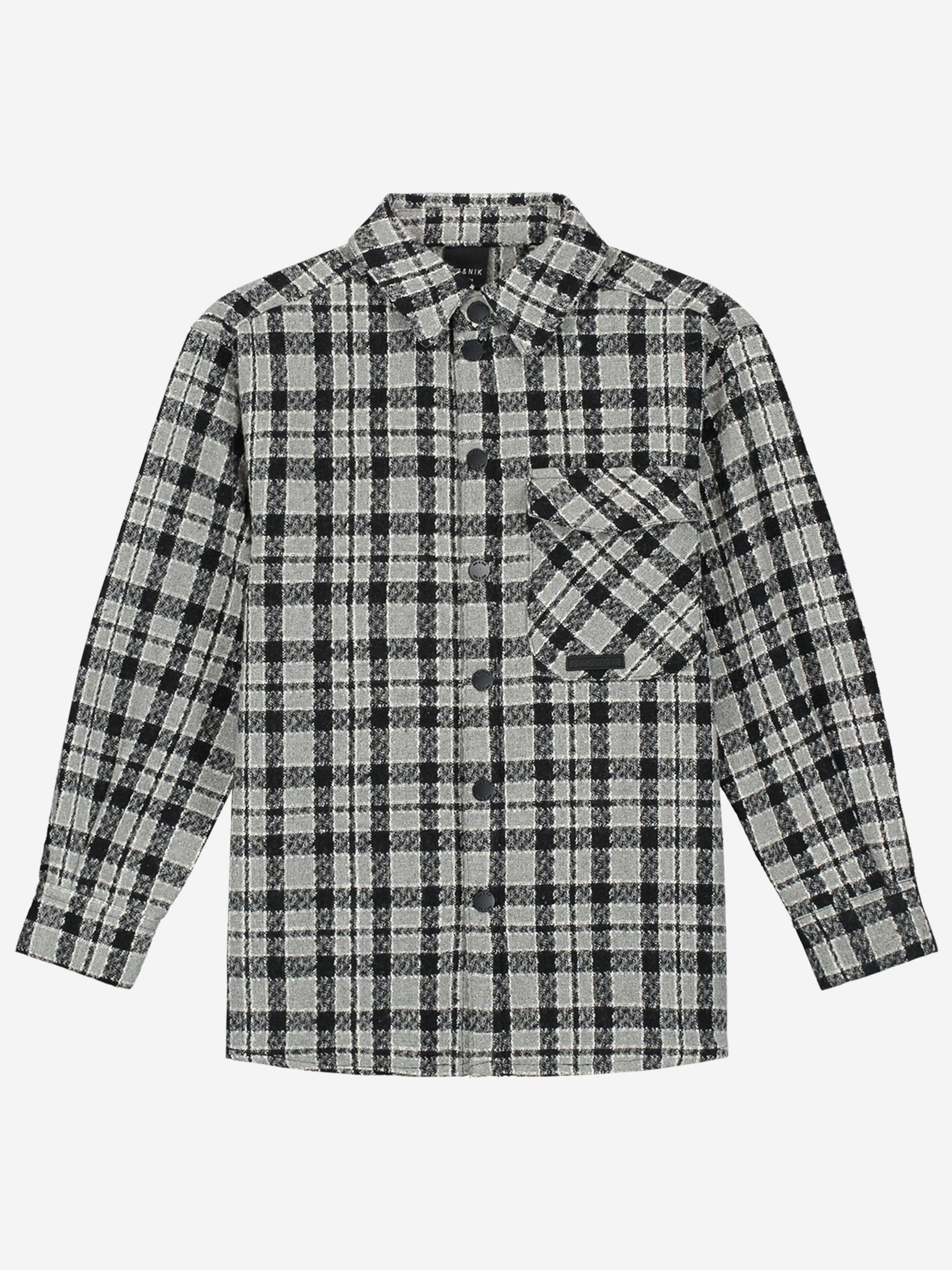 Checked overshirt with chest pocket