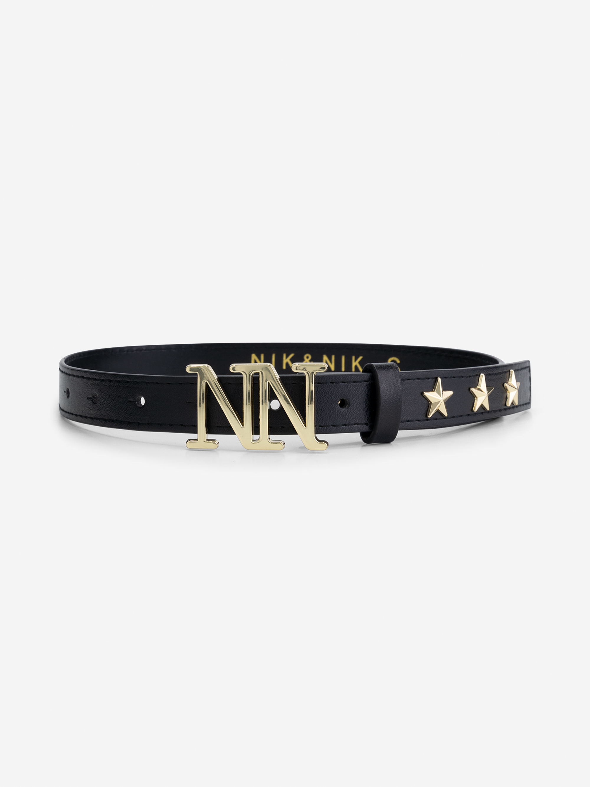 NN taille riem met goudkleurige sterren  