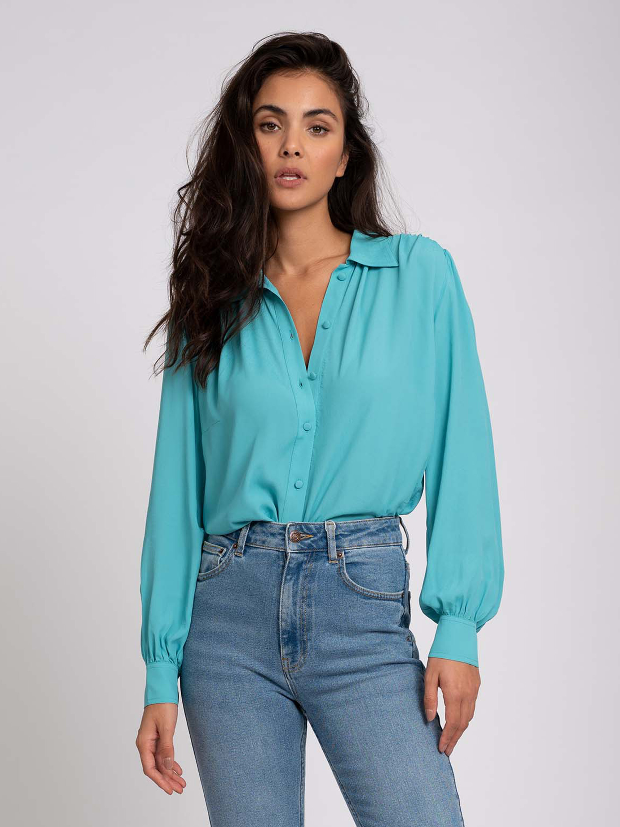 Shell Button Blouse