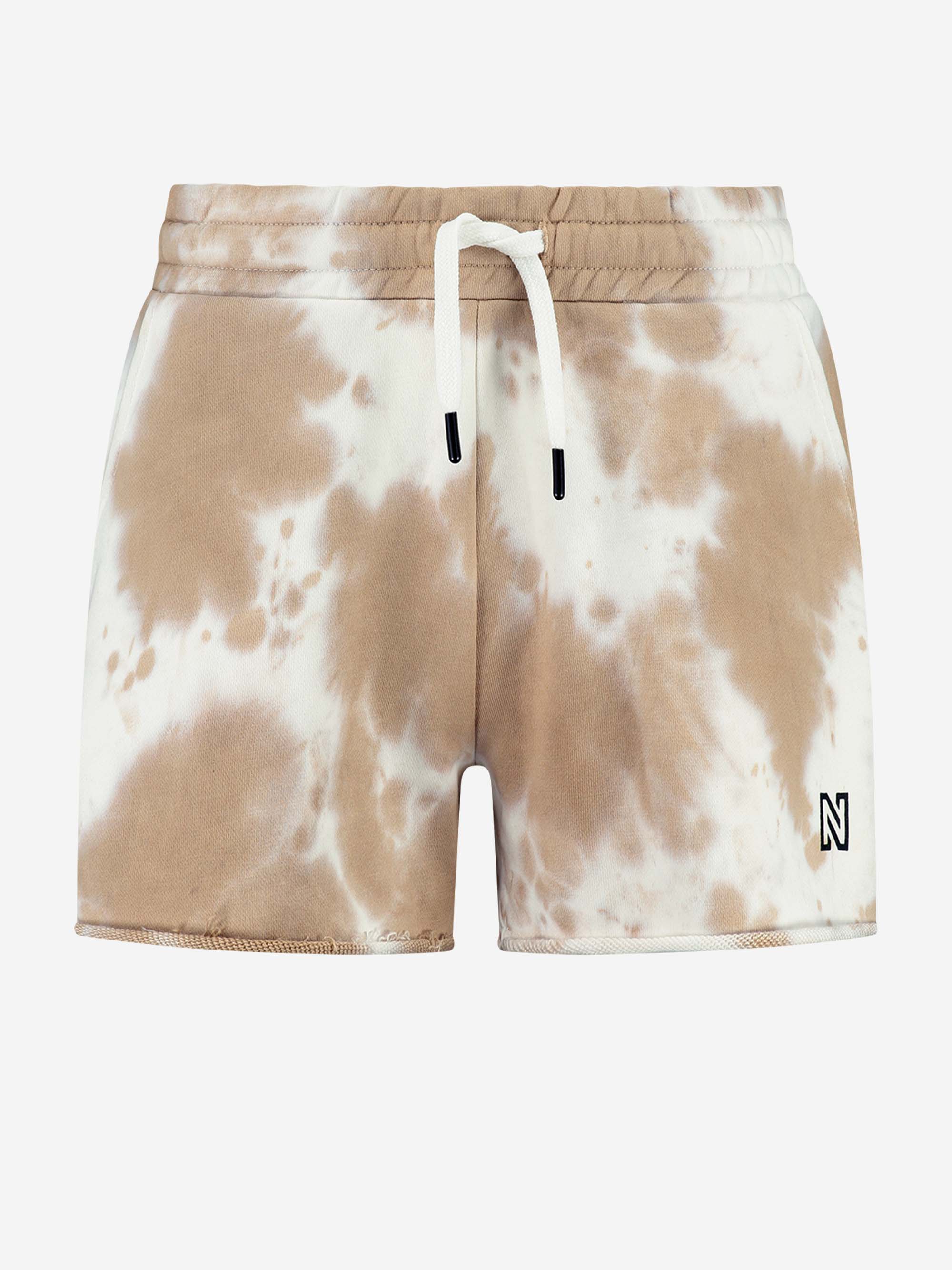  Tie Dye Mid rise shorts with cord