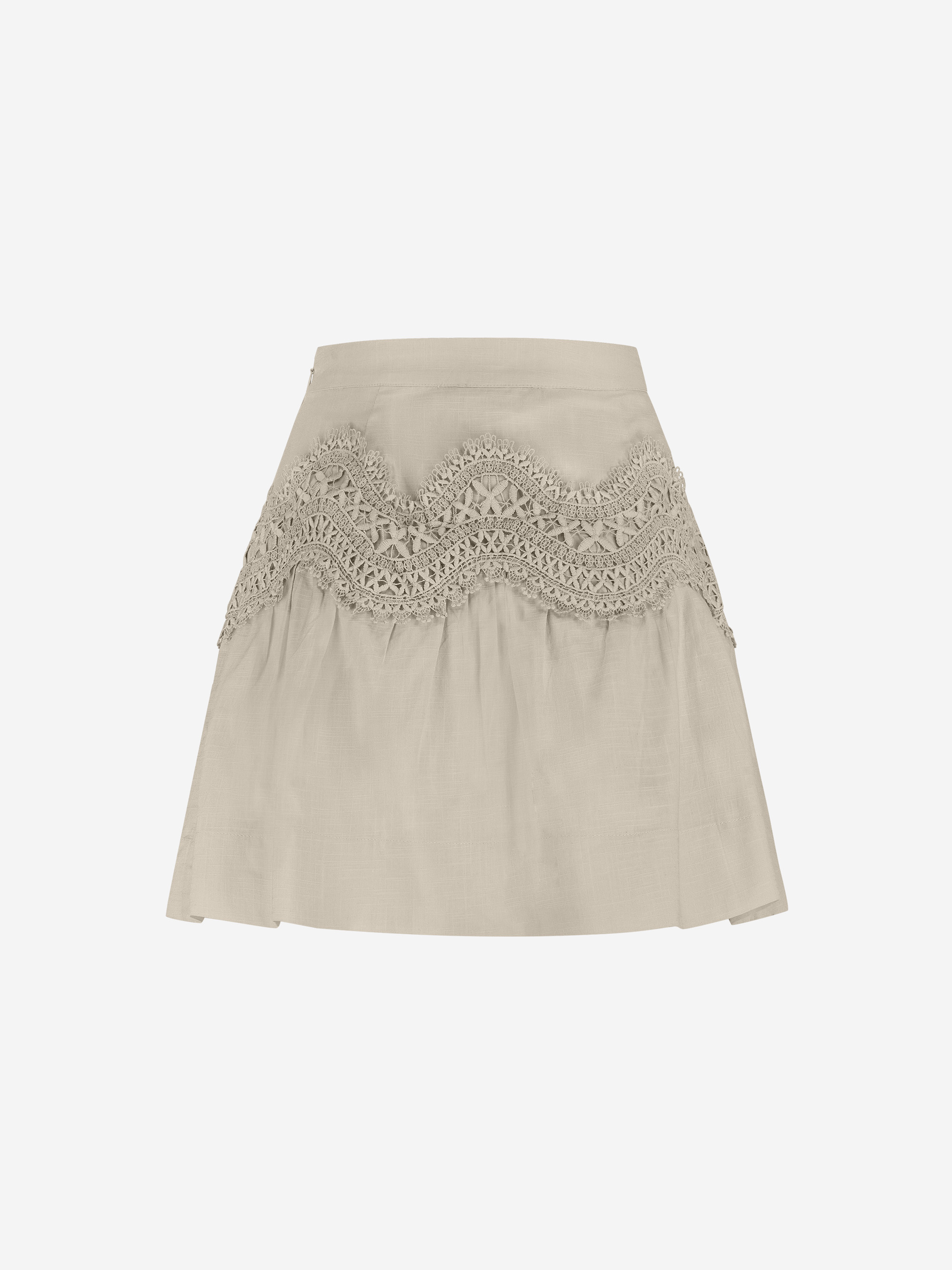 A-line skirt with broderie anglaise