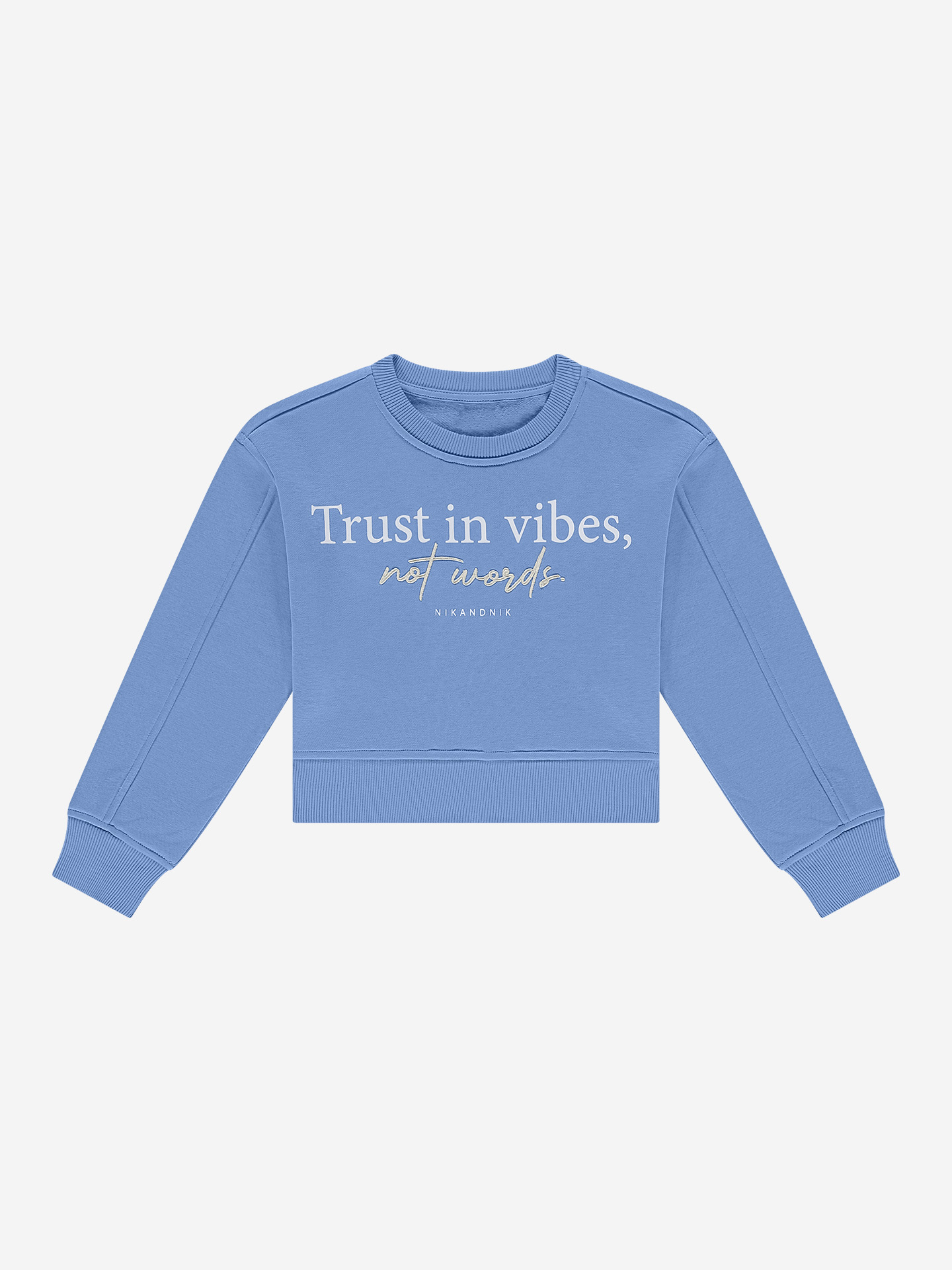 Sweater met geborduurde tekst