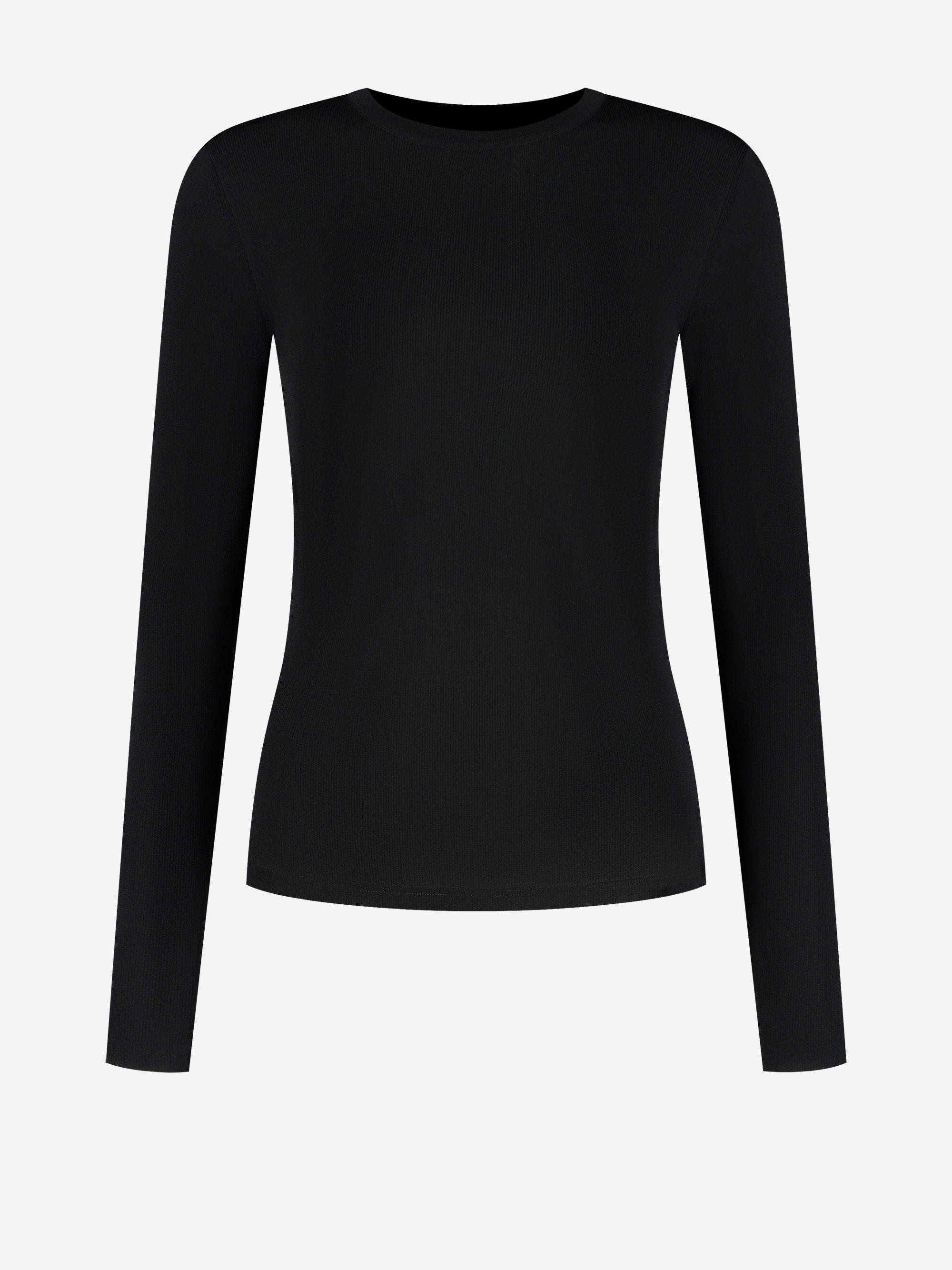 Ribbed top with long sleeves