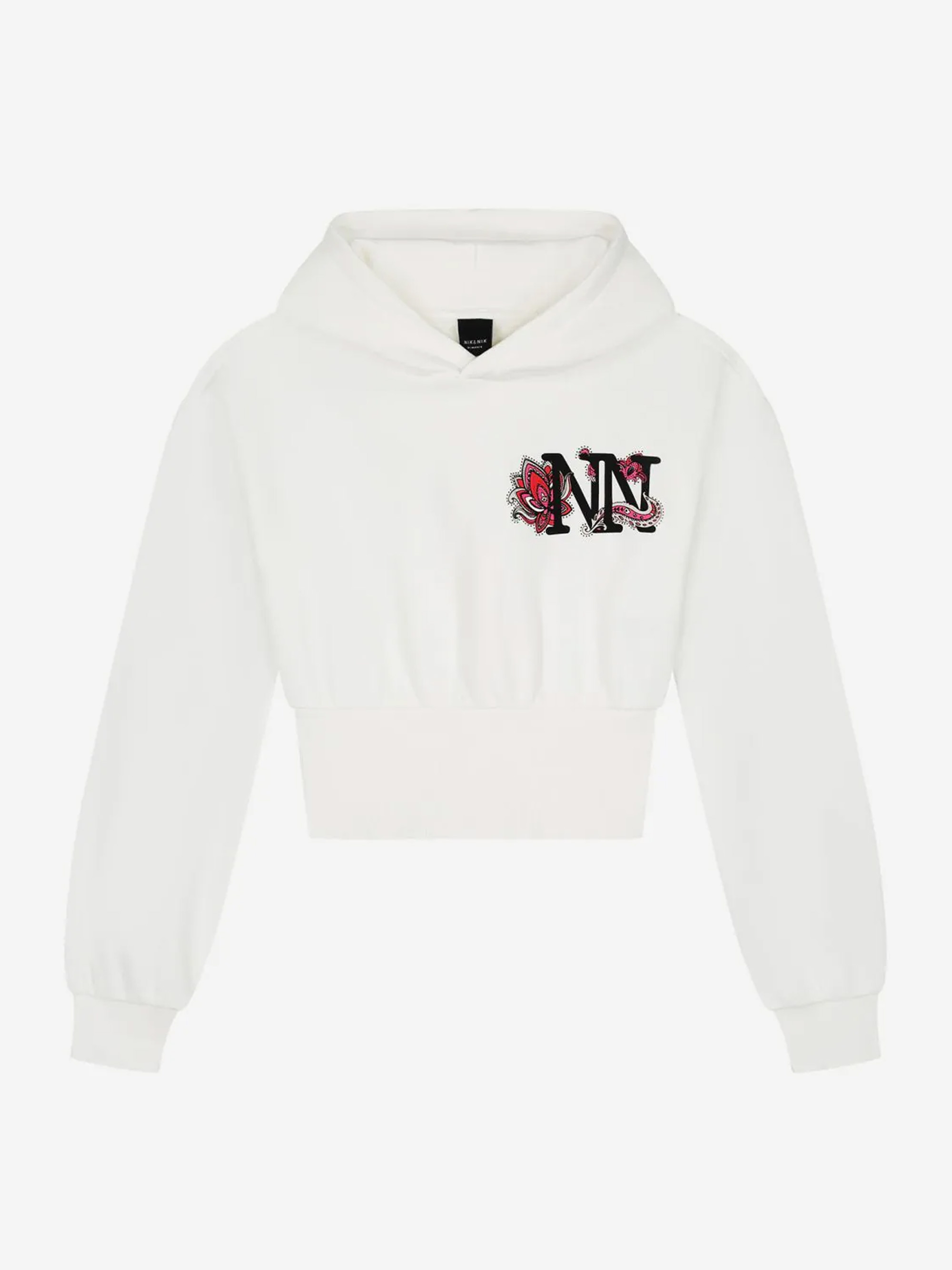Cropped hoodie with logo