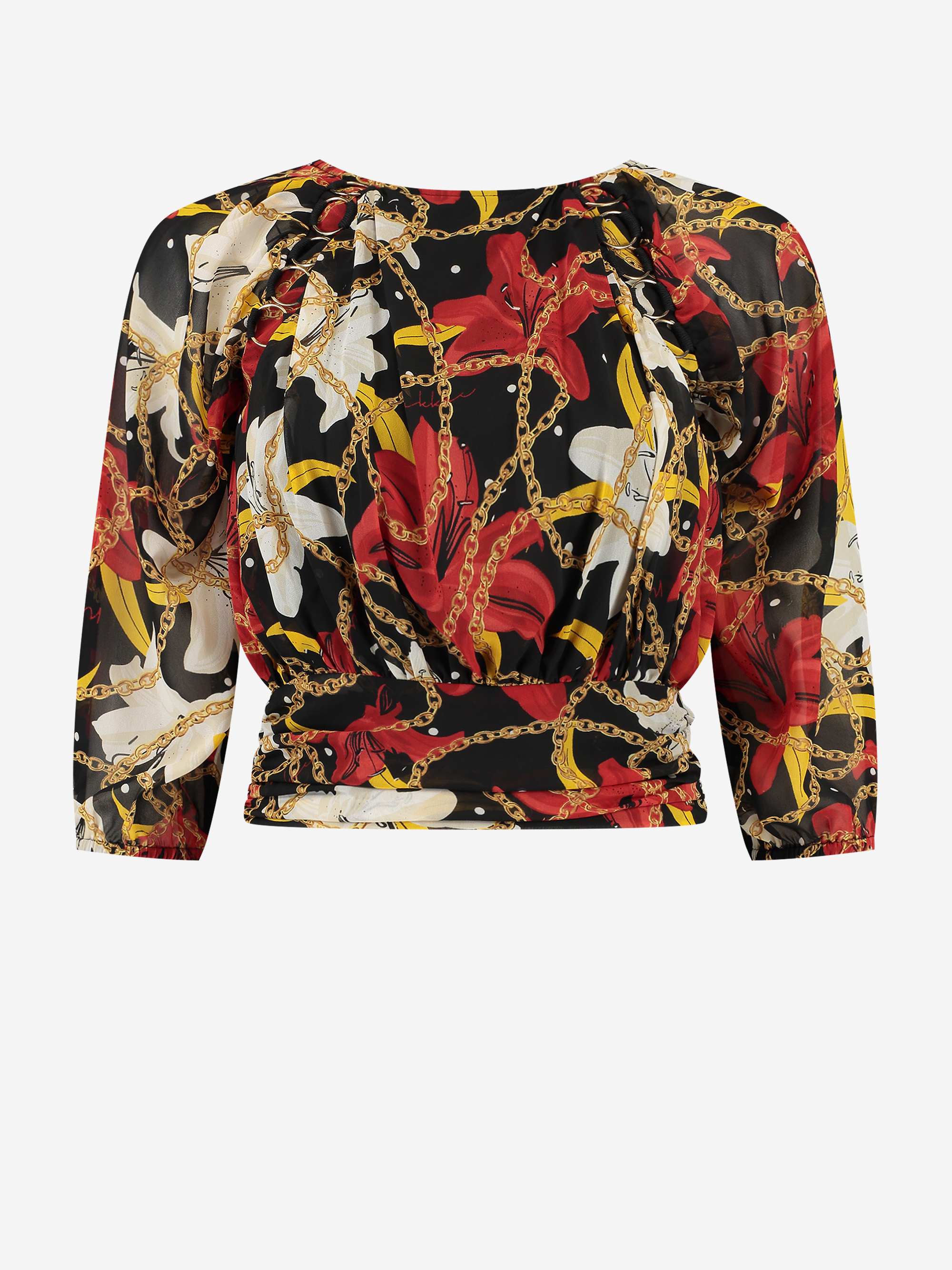 Top with graphic print