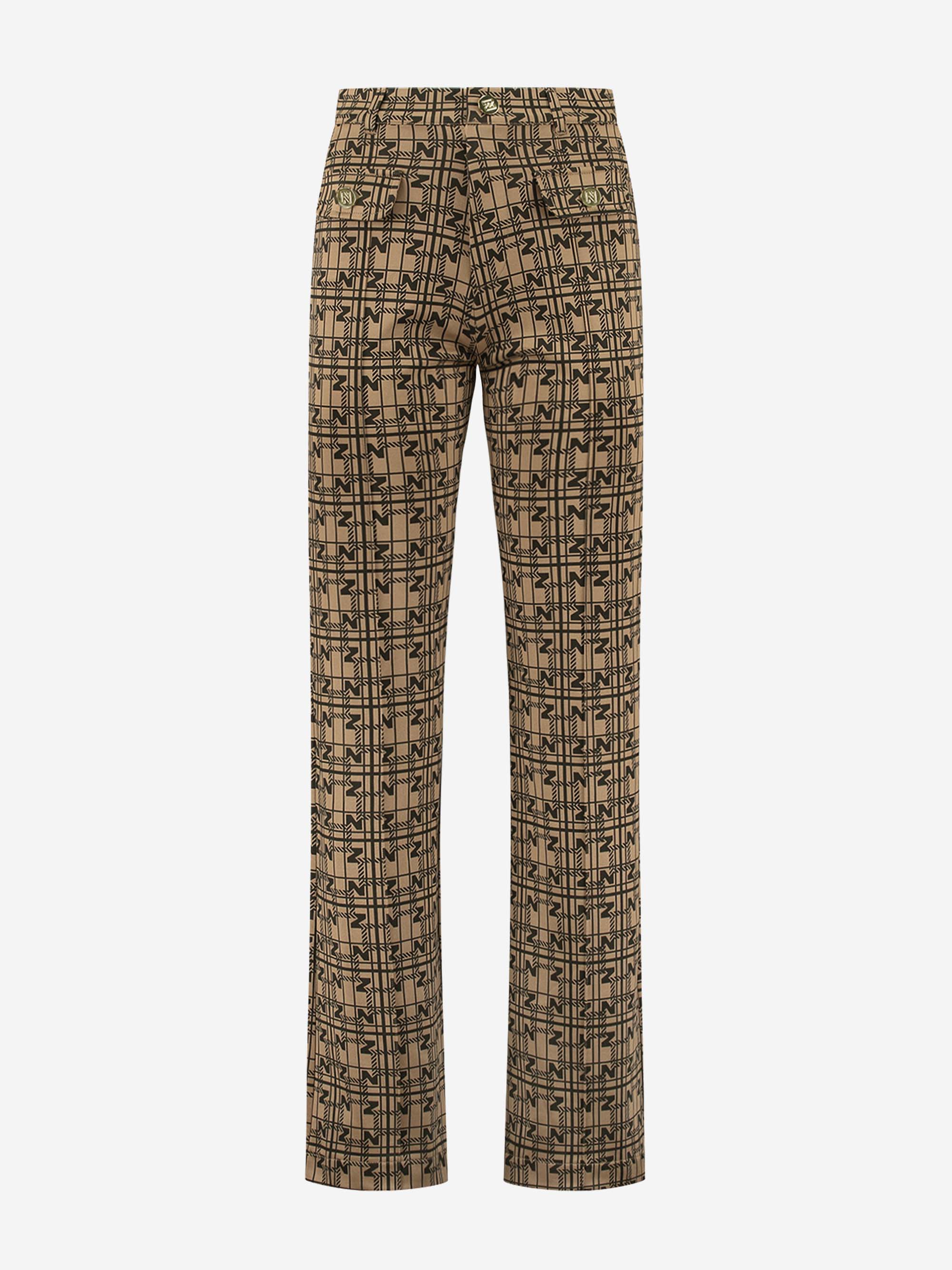 Loose fit pants with high rise 