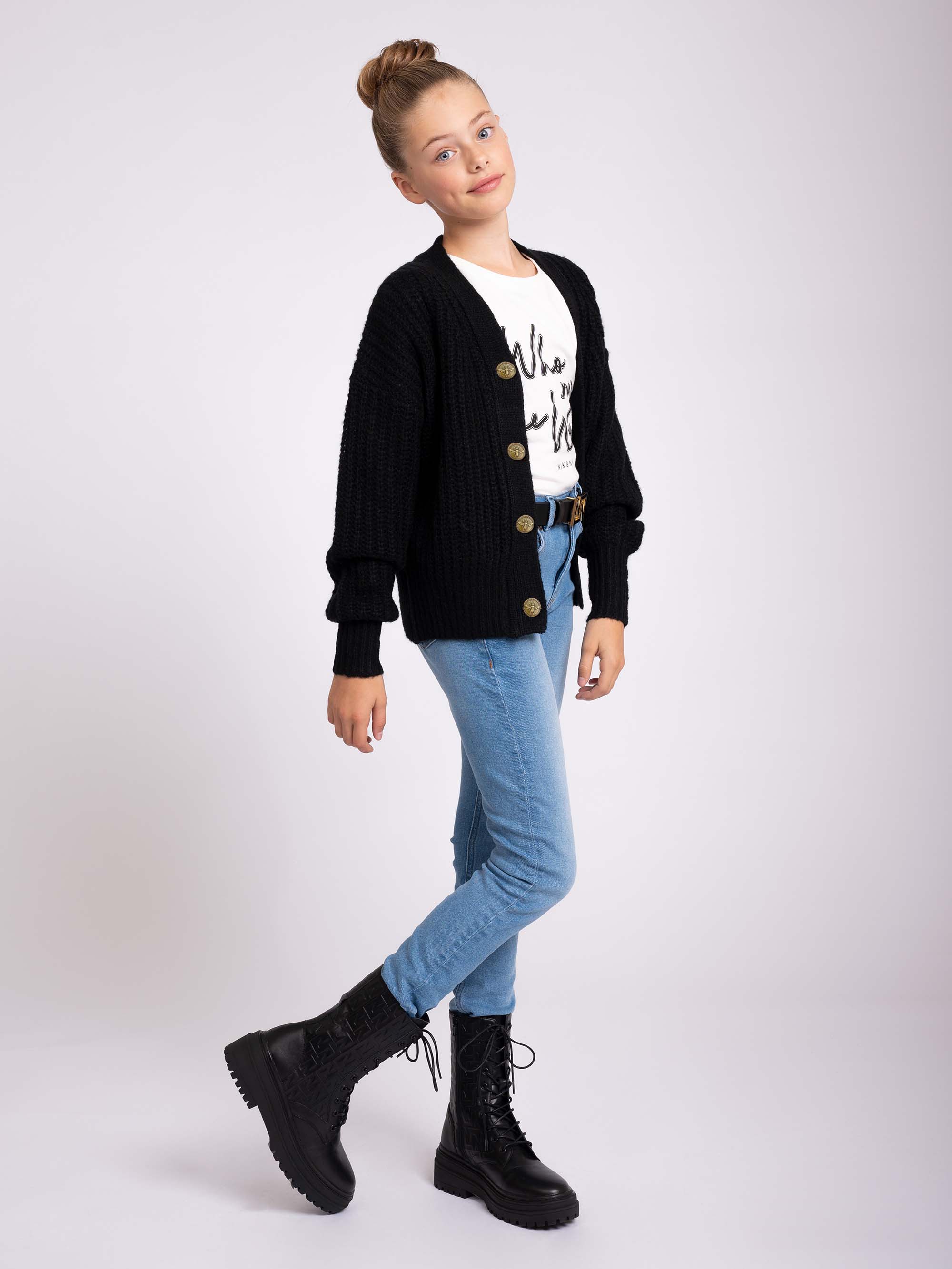 Knitted Cardigan with gold buttons
