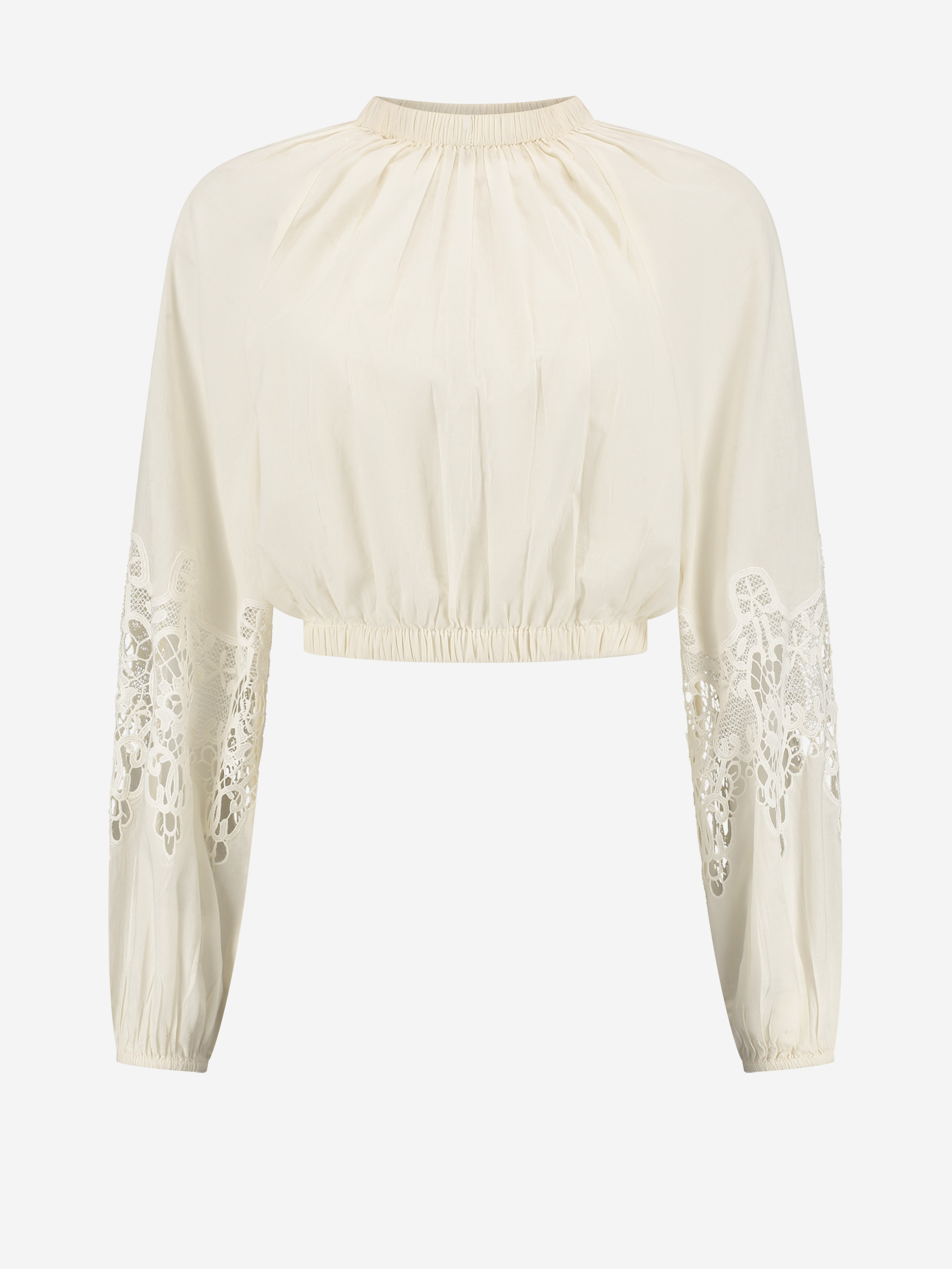 Korte blouse met Embroidery