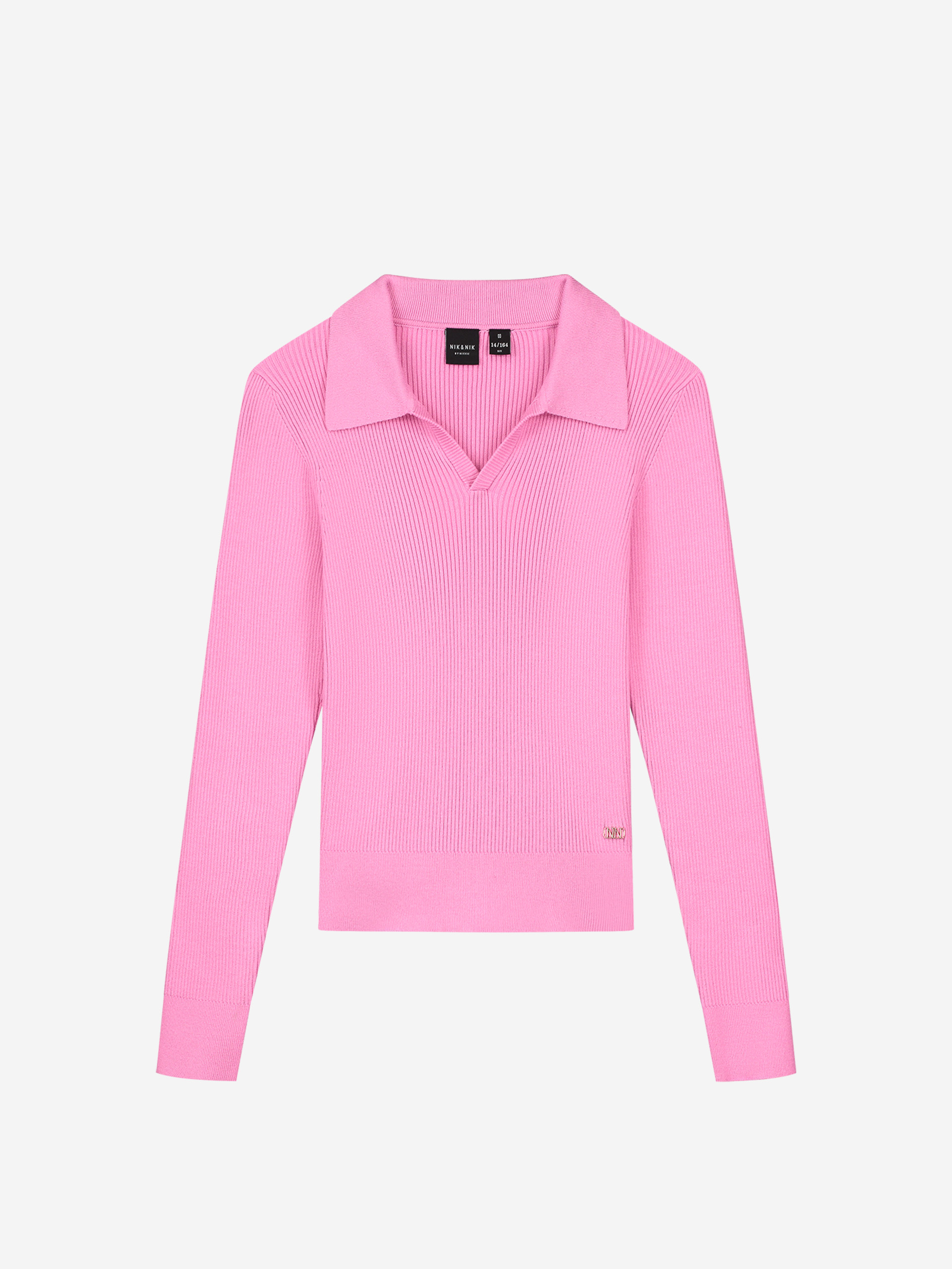 Long-sleeved top with collar