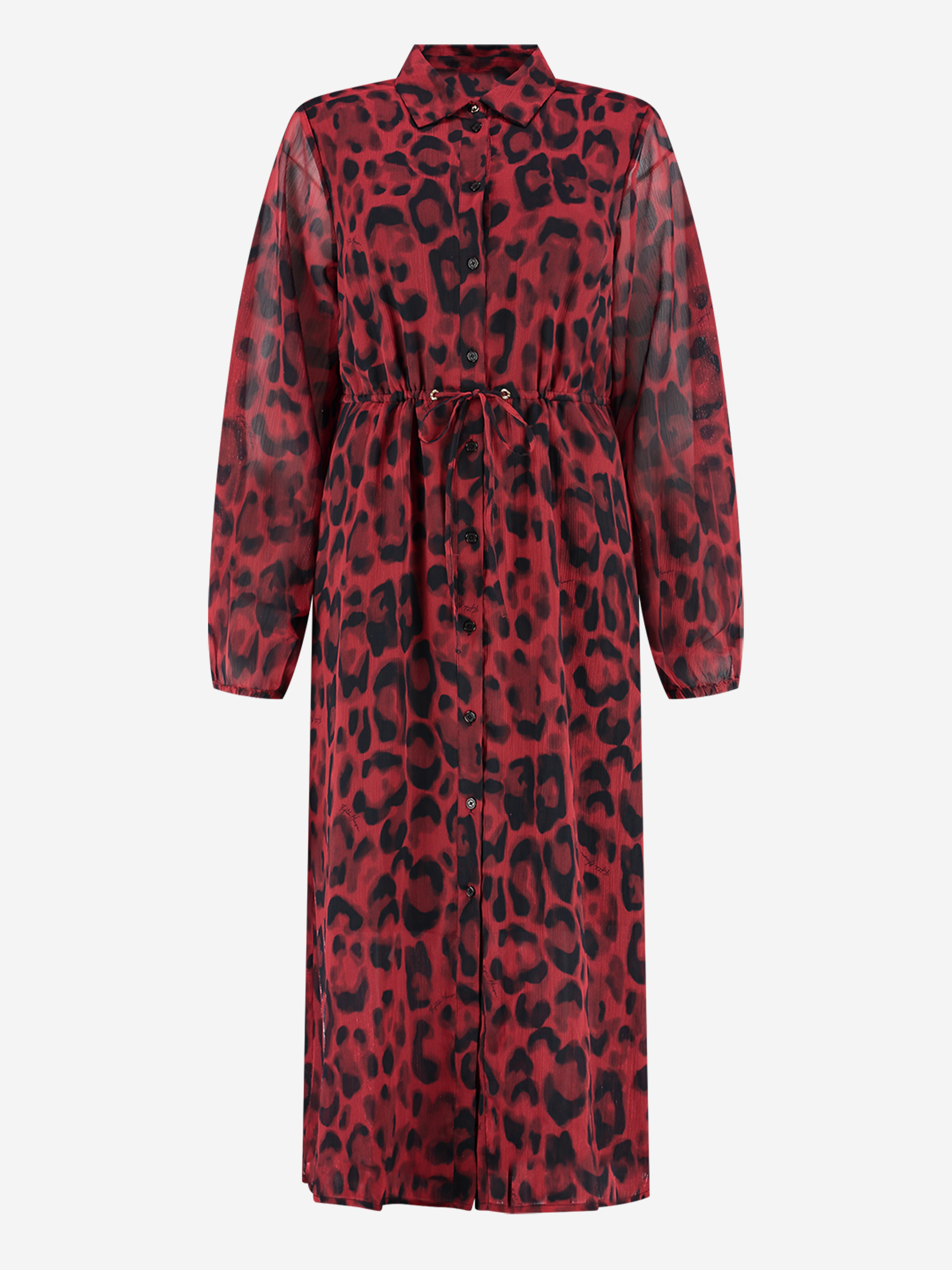 Lange jurk met luipaardprint 