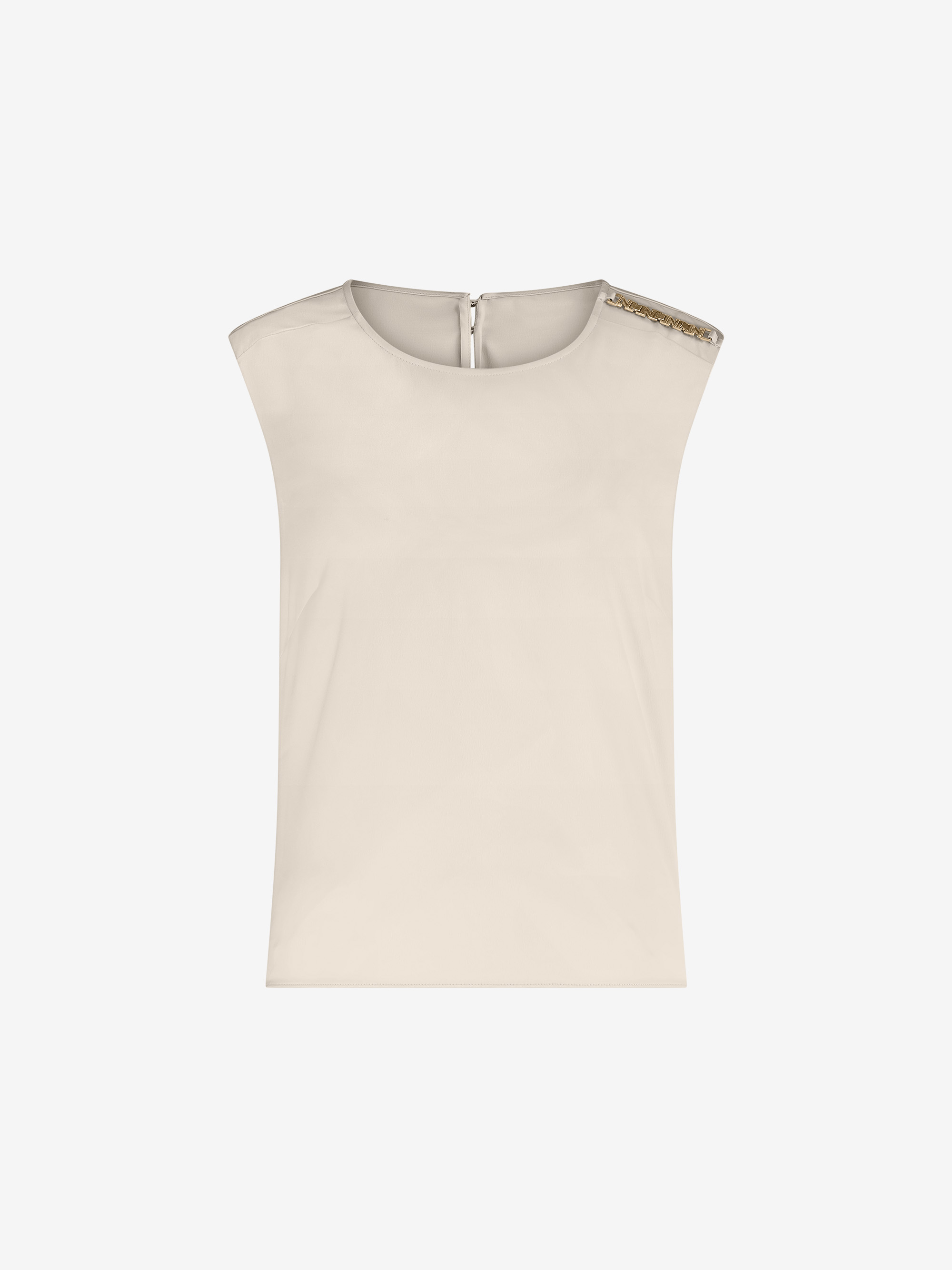 Satijnen top met ketting detail