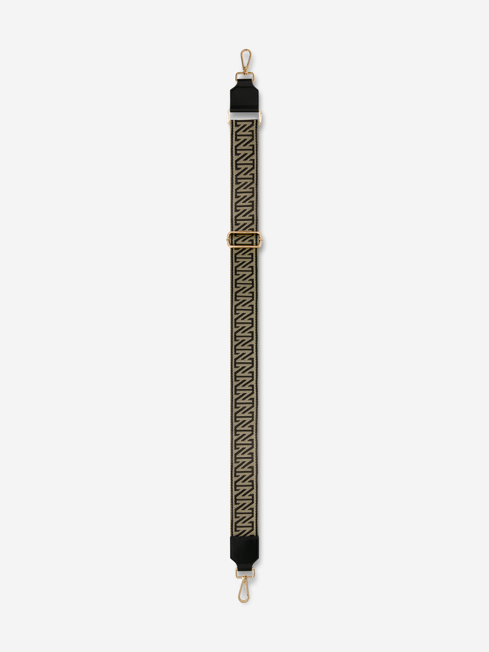 Bag strap with logo pattern
