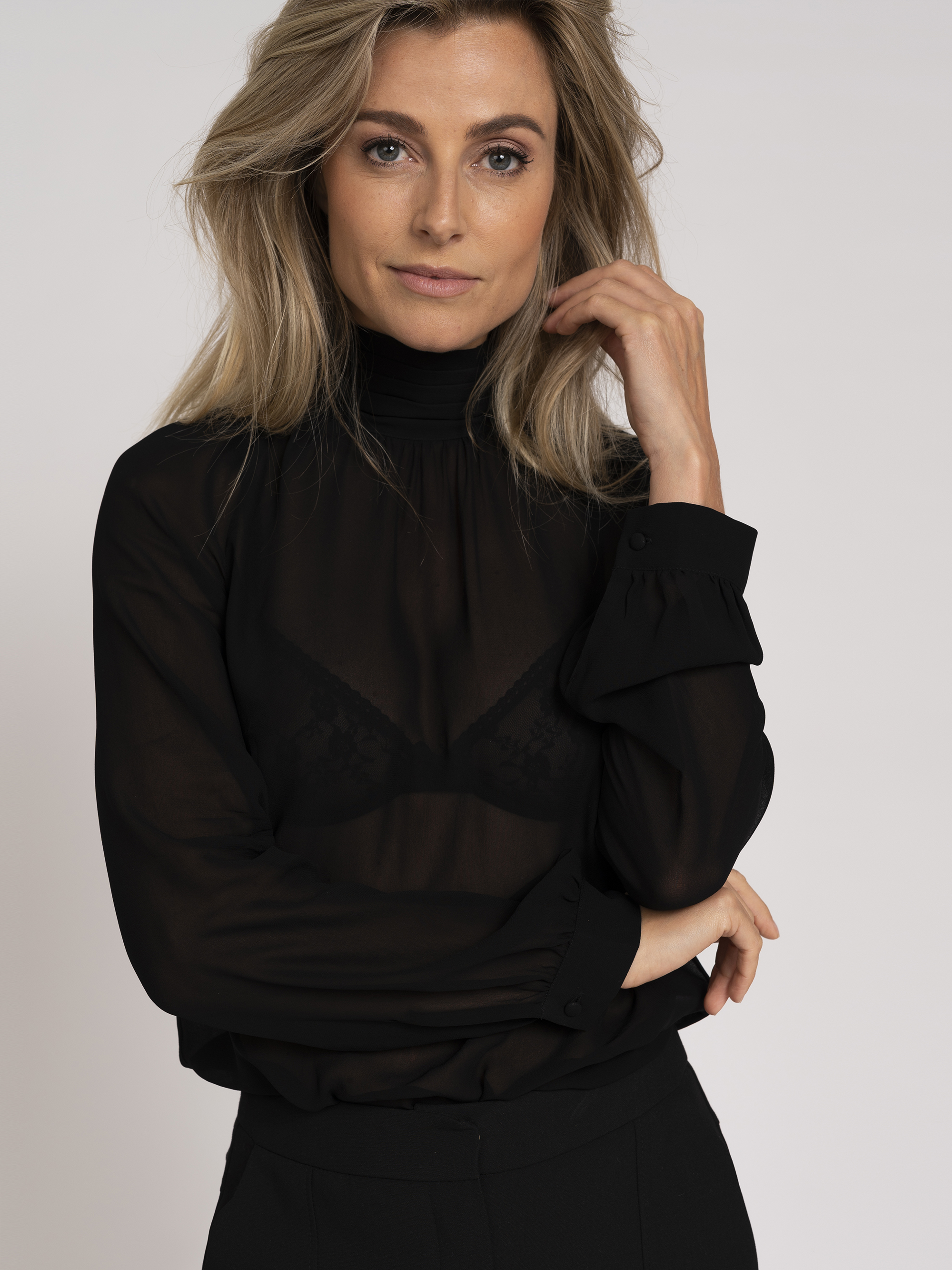Sally High Neck Blouse