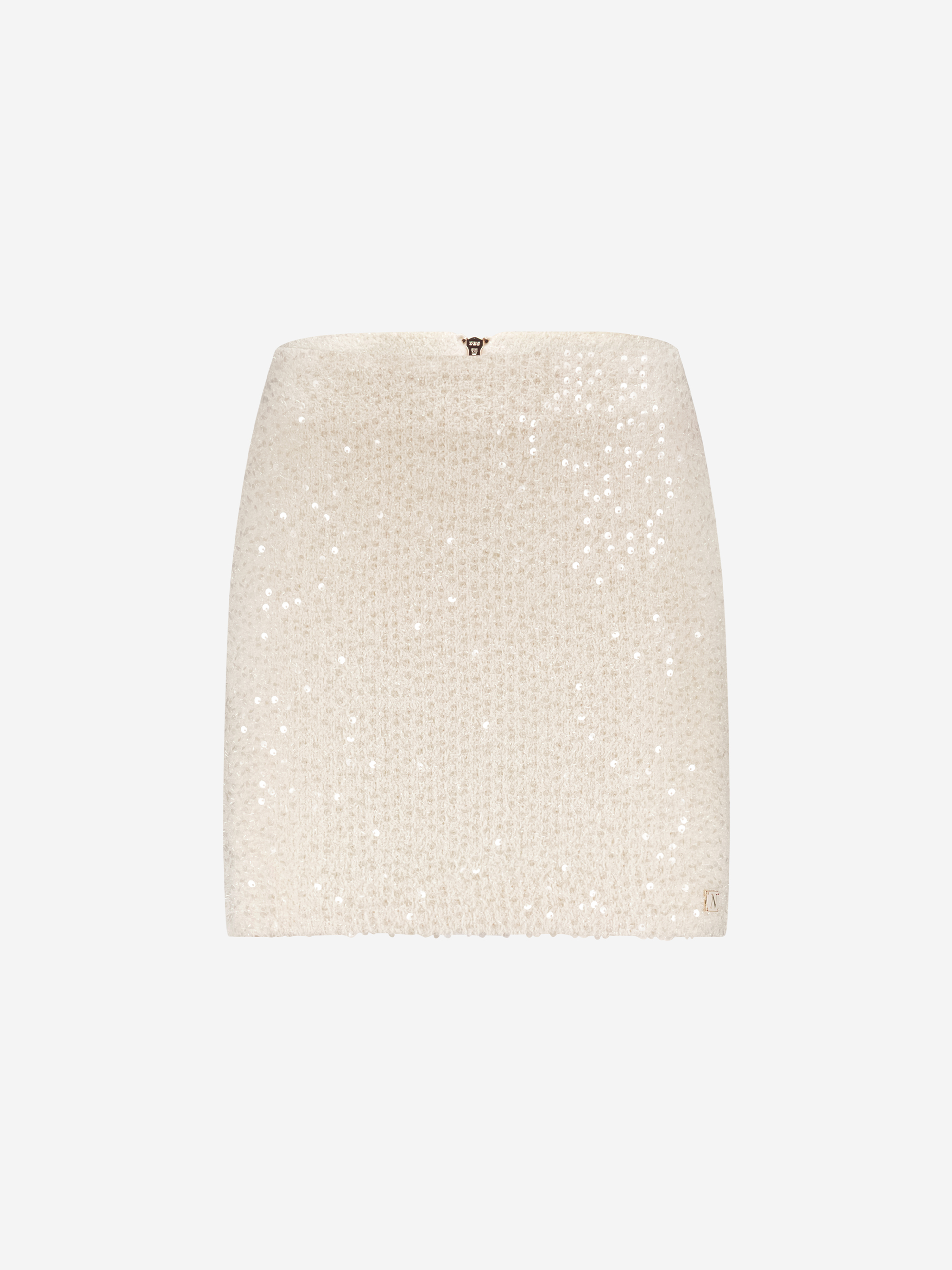 Tweed skirt with sequins