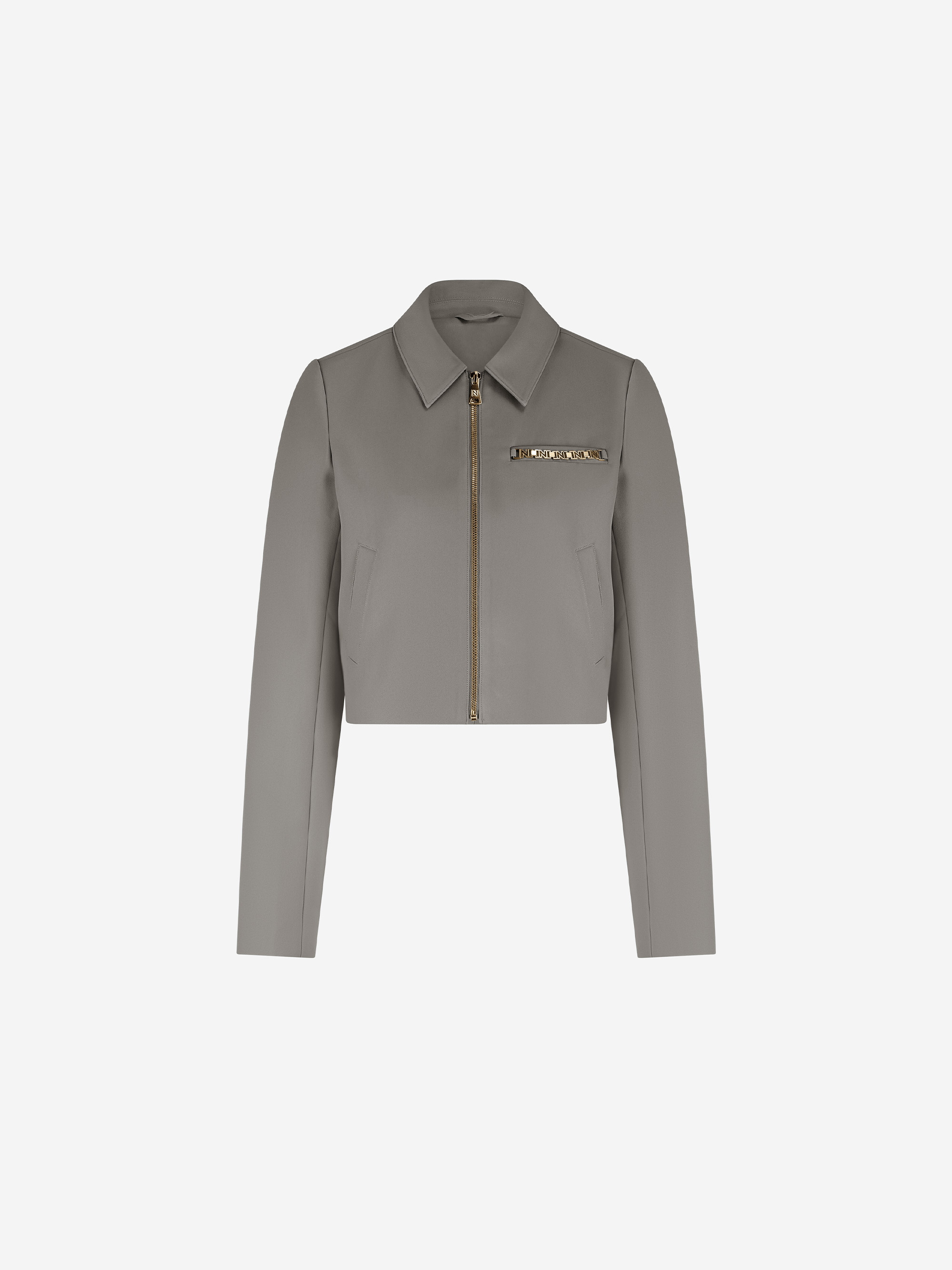 Kort jack met ketting detail
