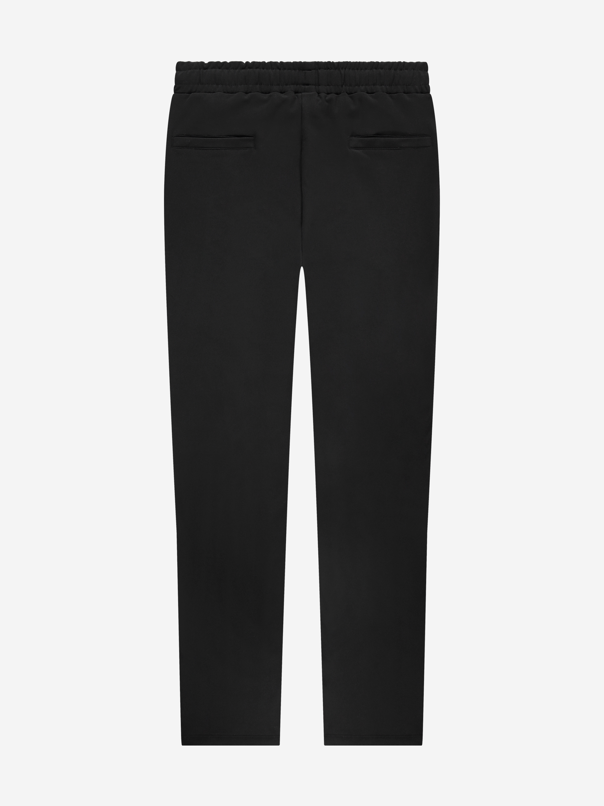 Trousers with elastic waistband and drawstring