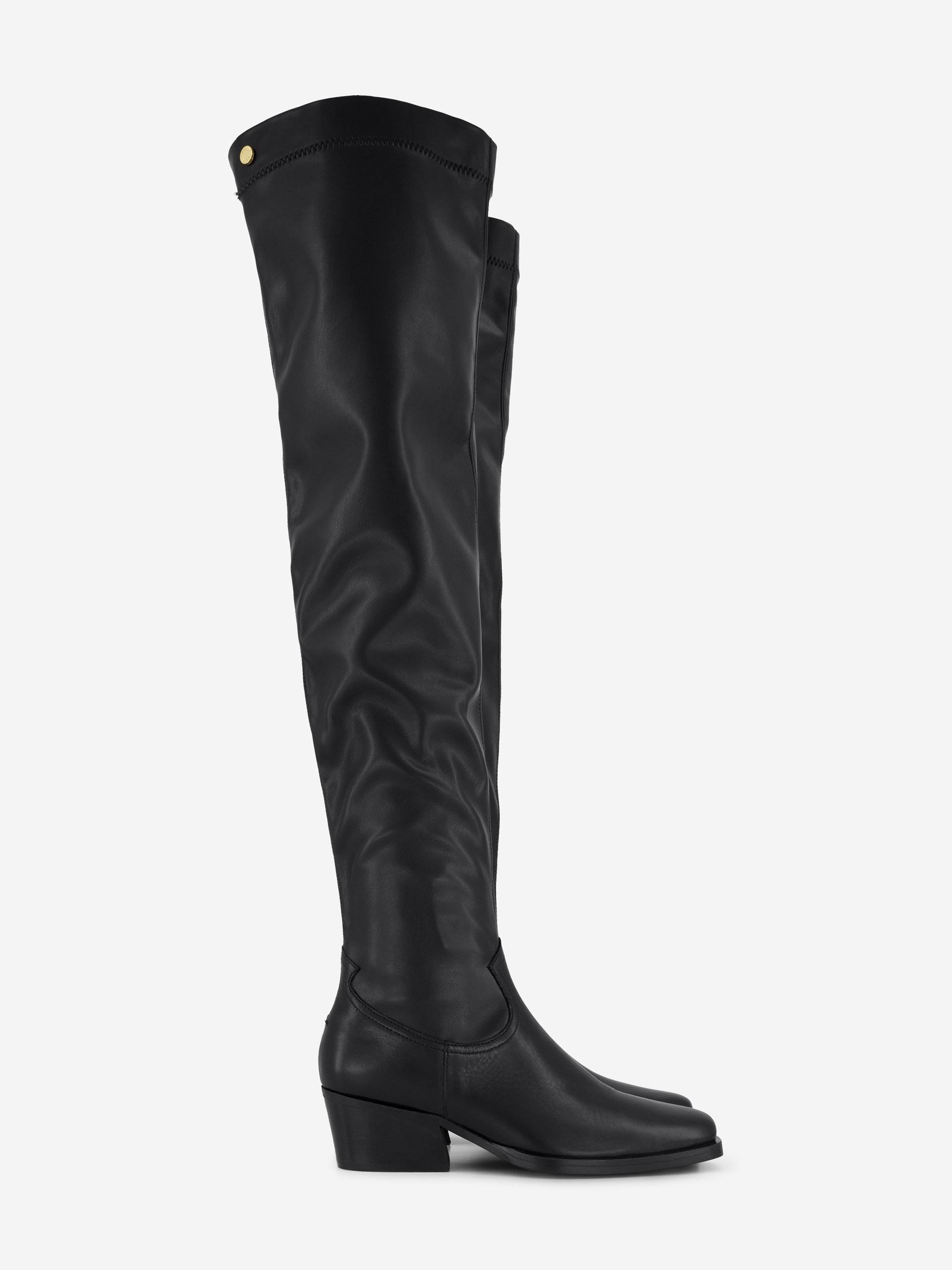 Leren overknee laarzen