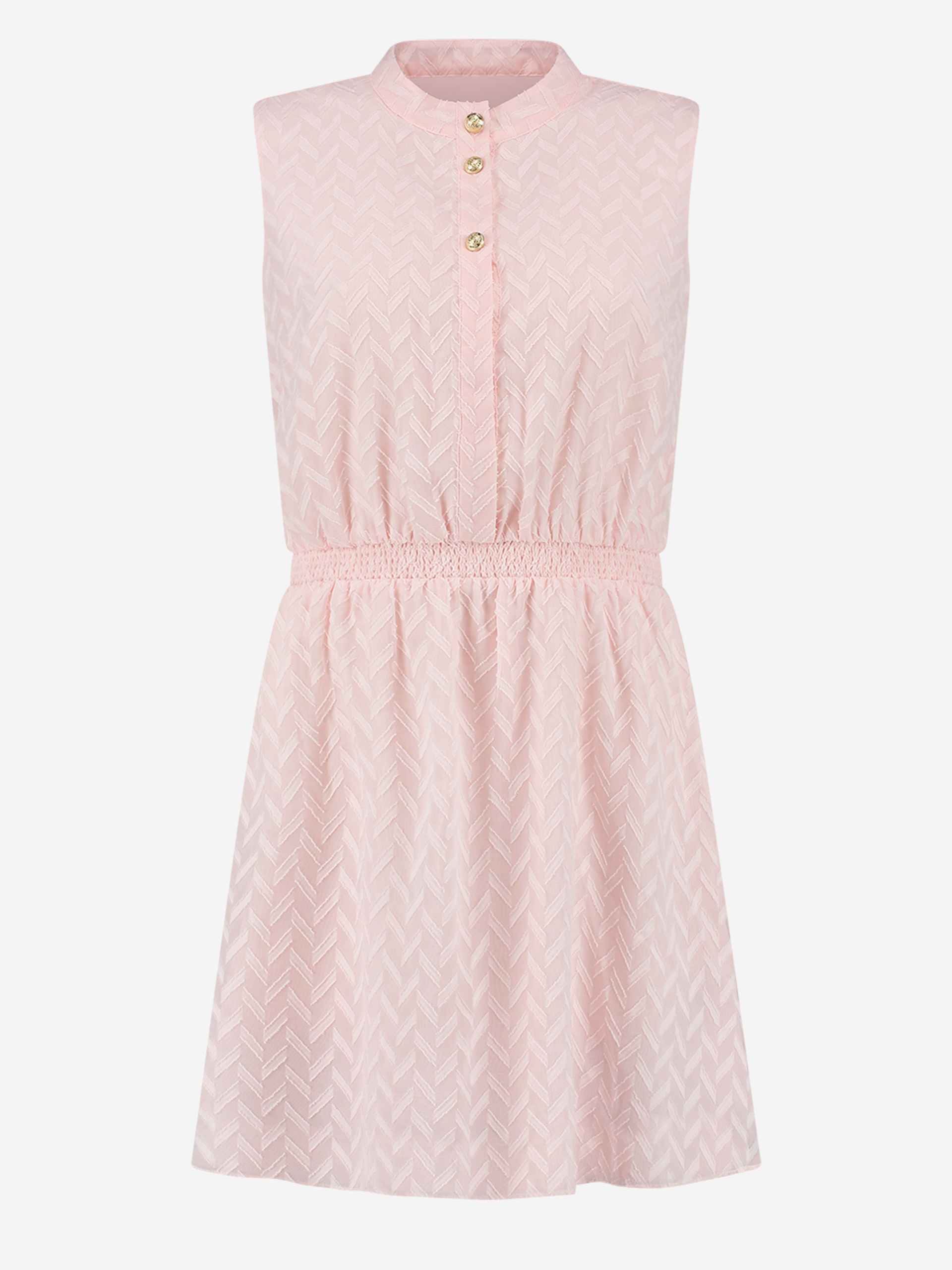Sleeveless dress with buttons