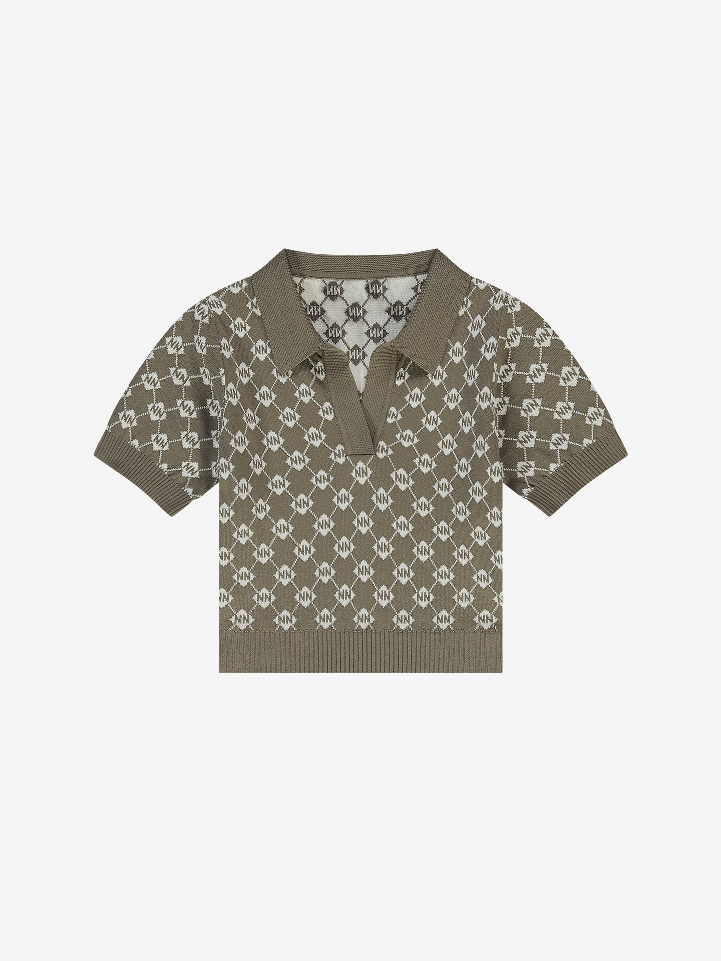 Polo with N&N logo pattern