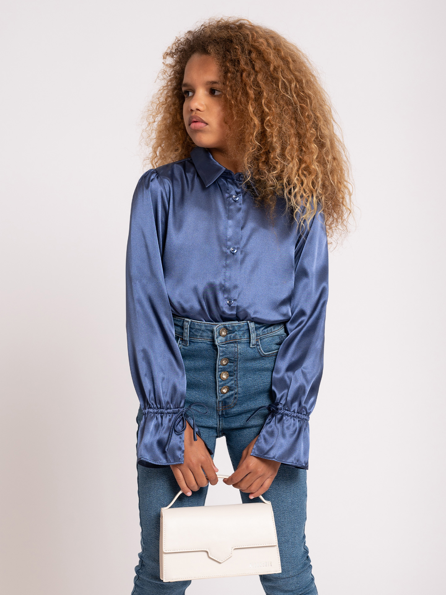 Satin sale look blouse