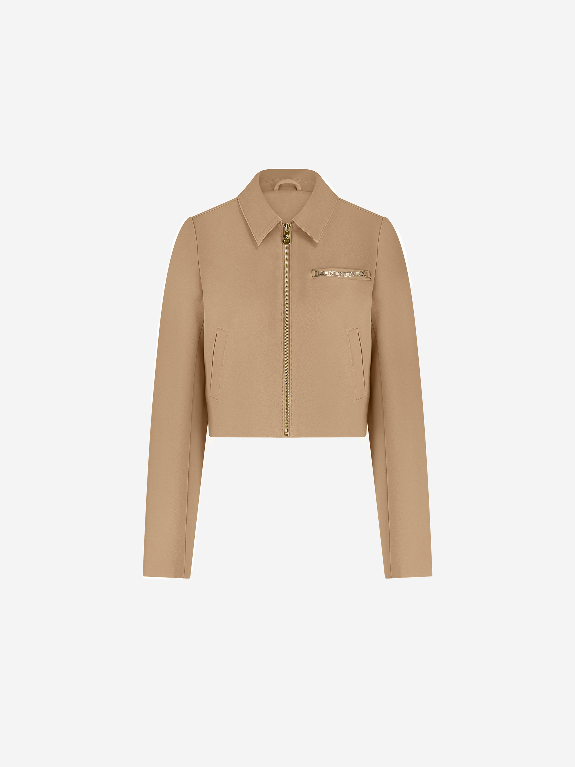 Kort jack met ketting detail