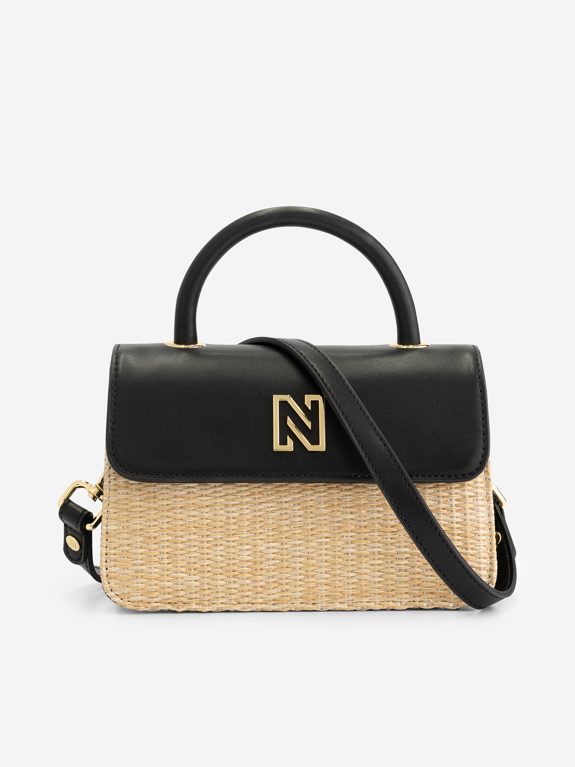 Mini wicker shoulderbag 