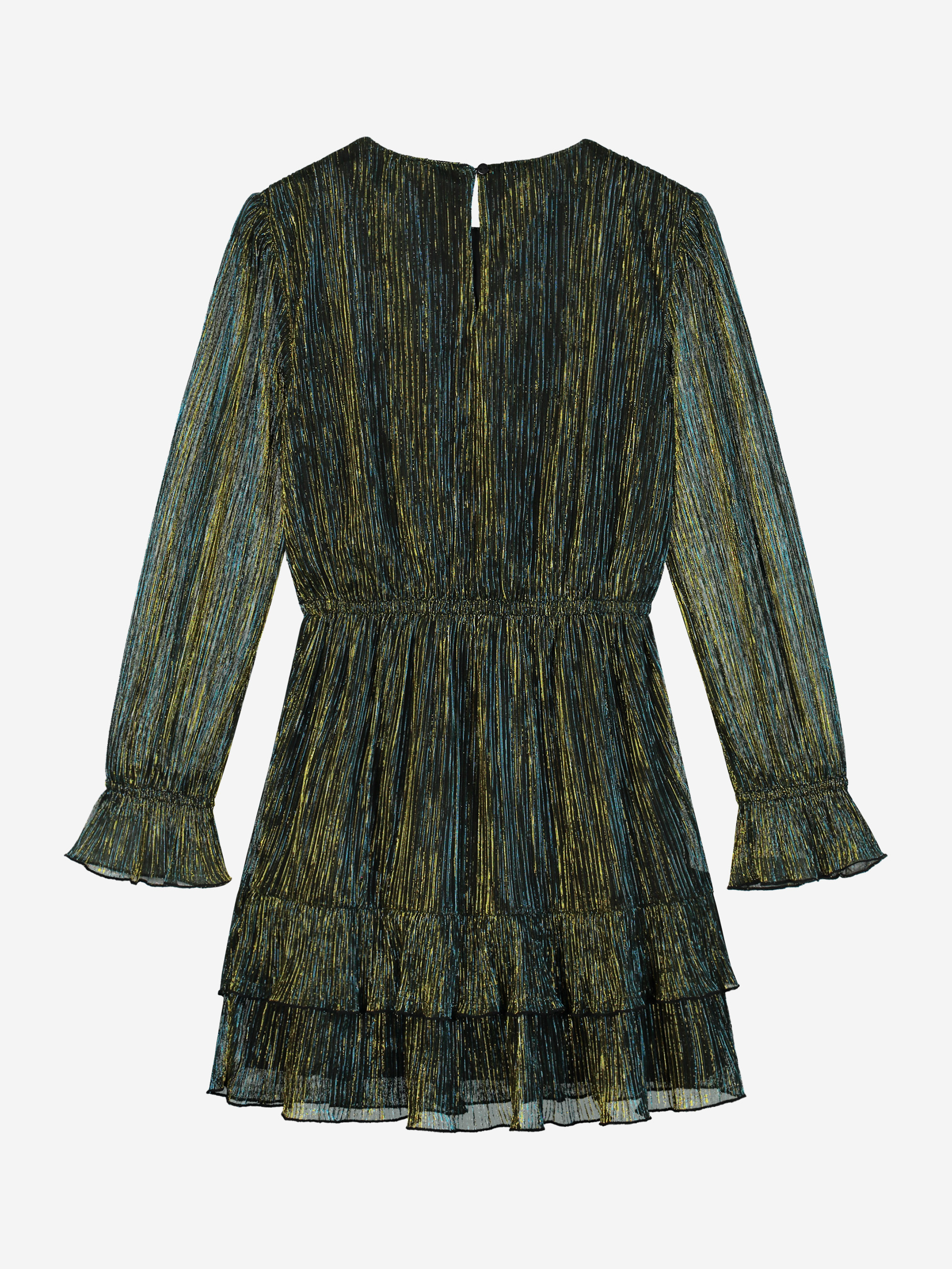 A-line glitter dress with flared sleeves