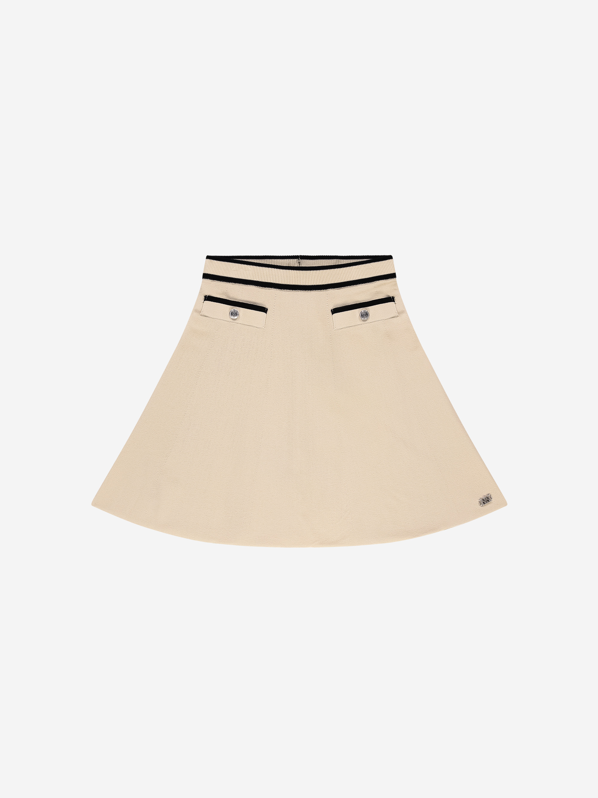 A-line skirt with contrasting piping