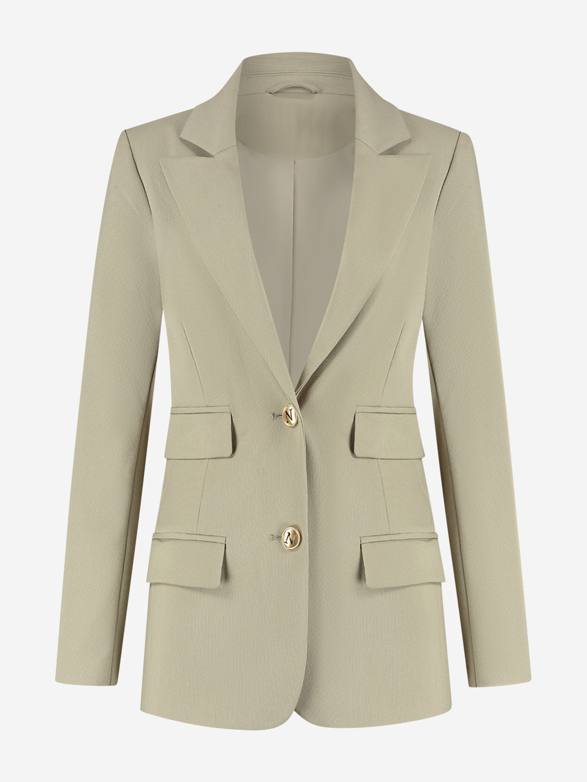 Blazer met N-knopen en dubbele klepzakken