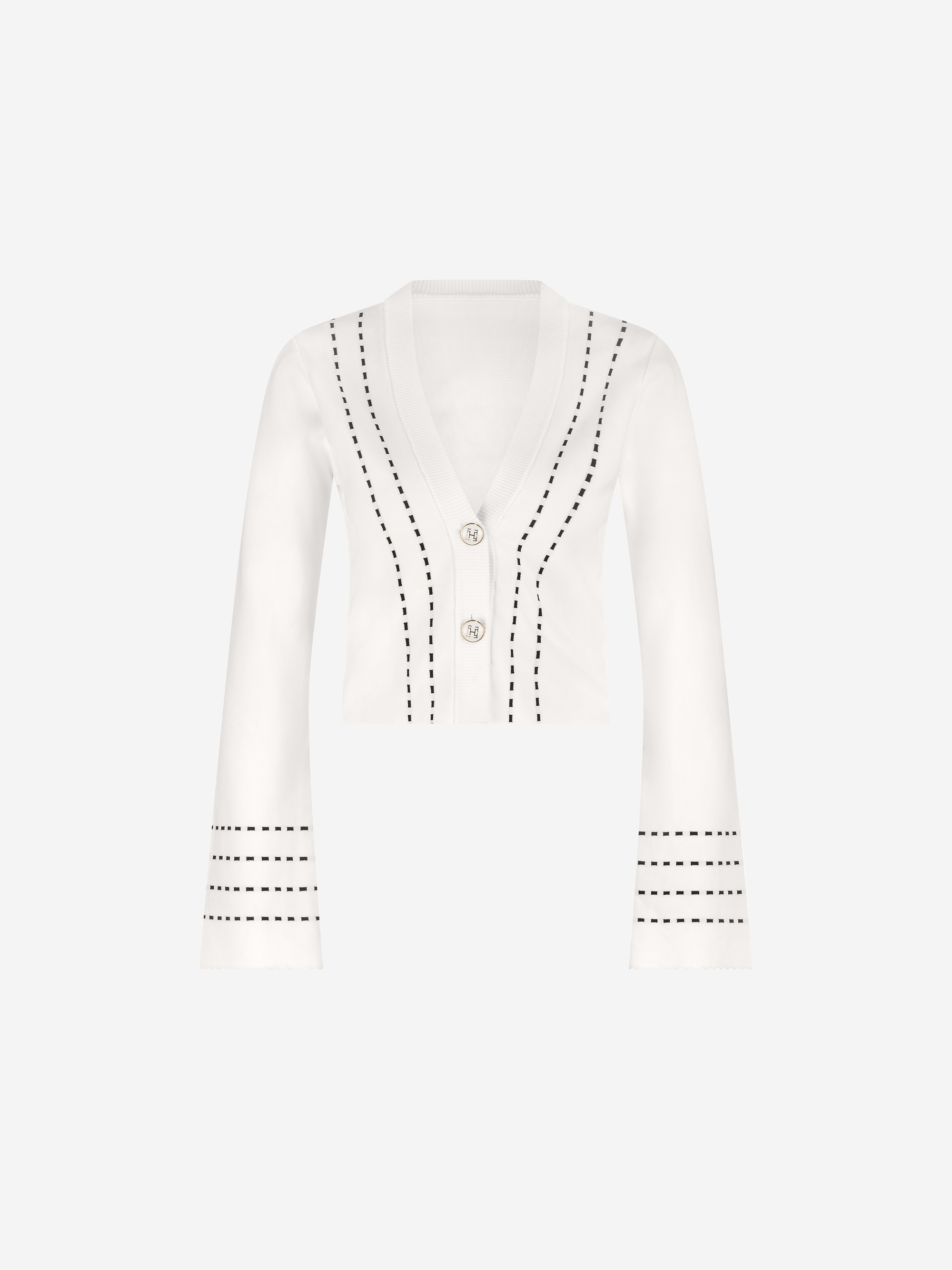Vest with striped details