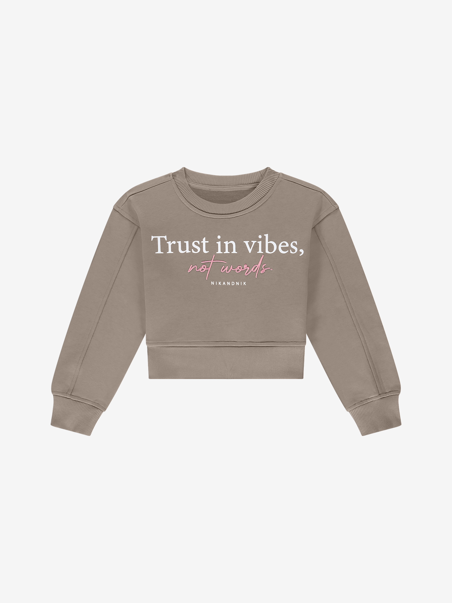 Sweater met geborduurde tekst