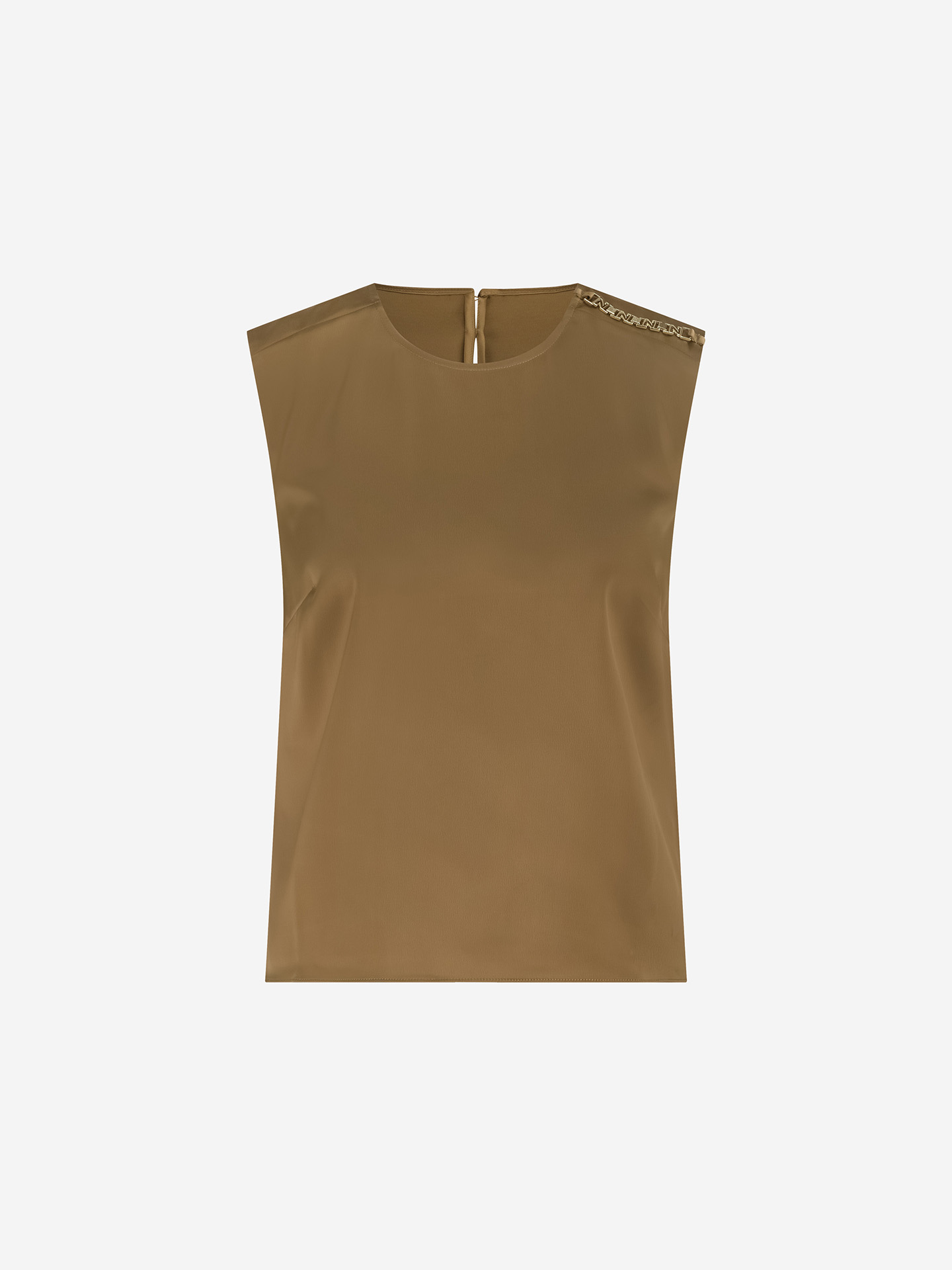 Satin top with chain detail