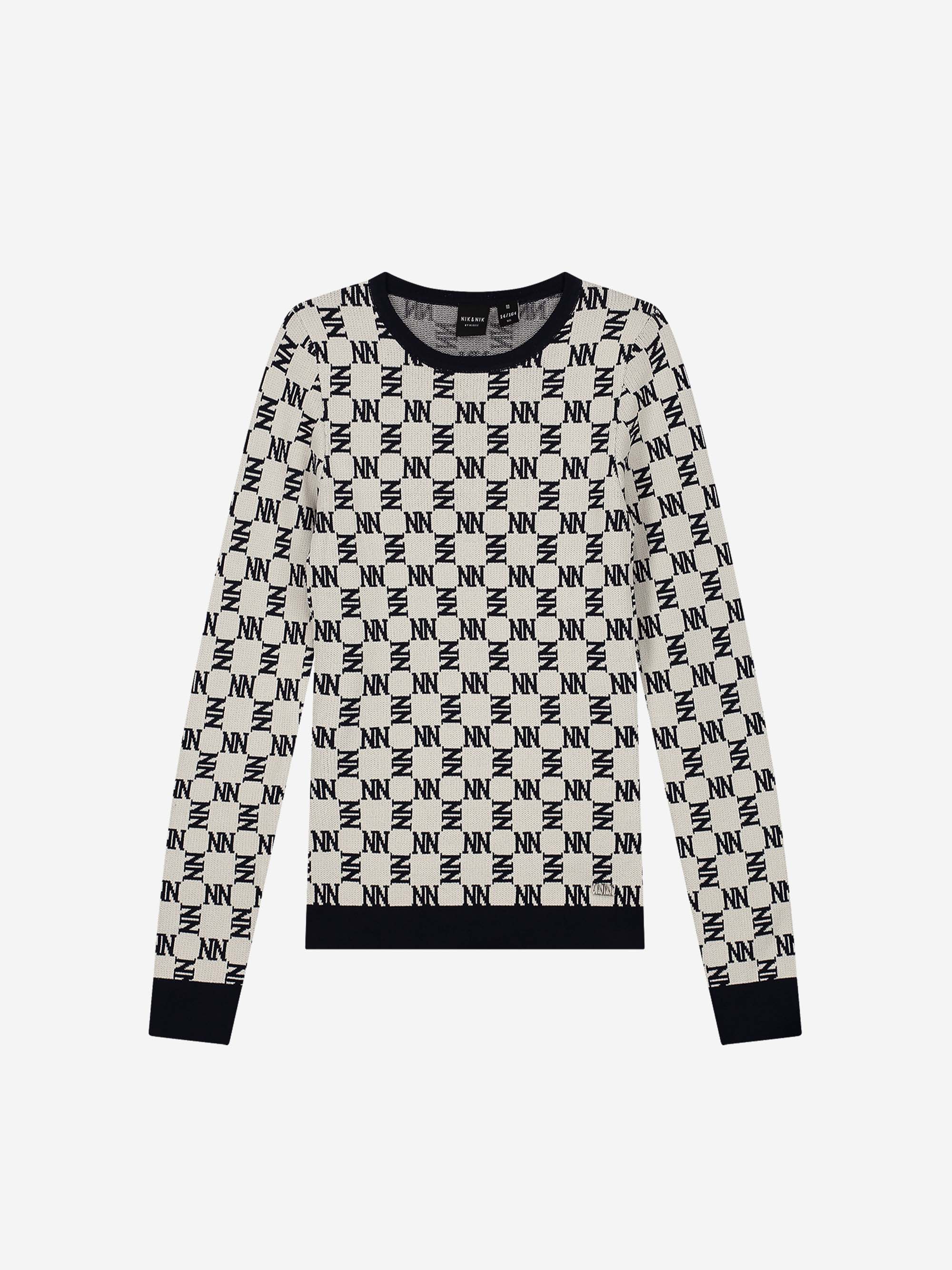 AANSLUITENDE PULLOVER MET NN PATROON