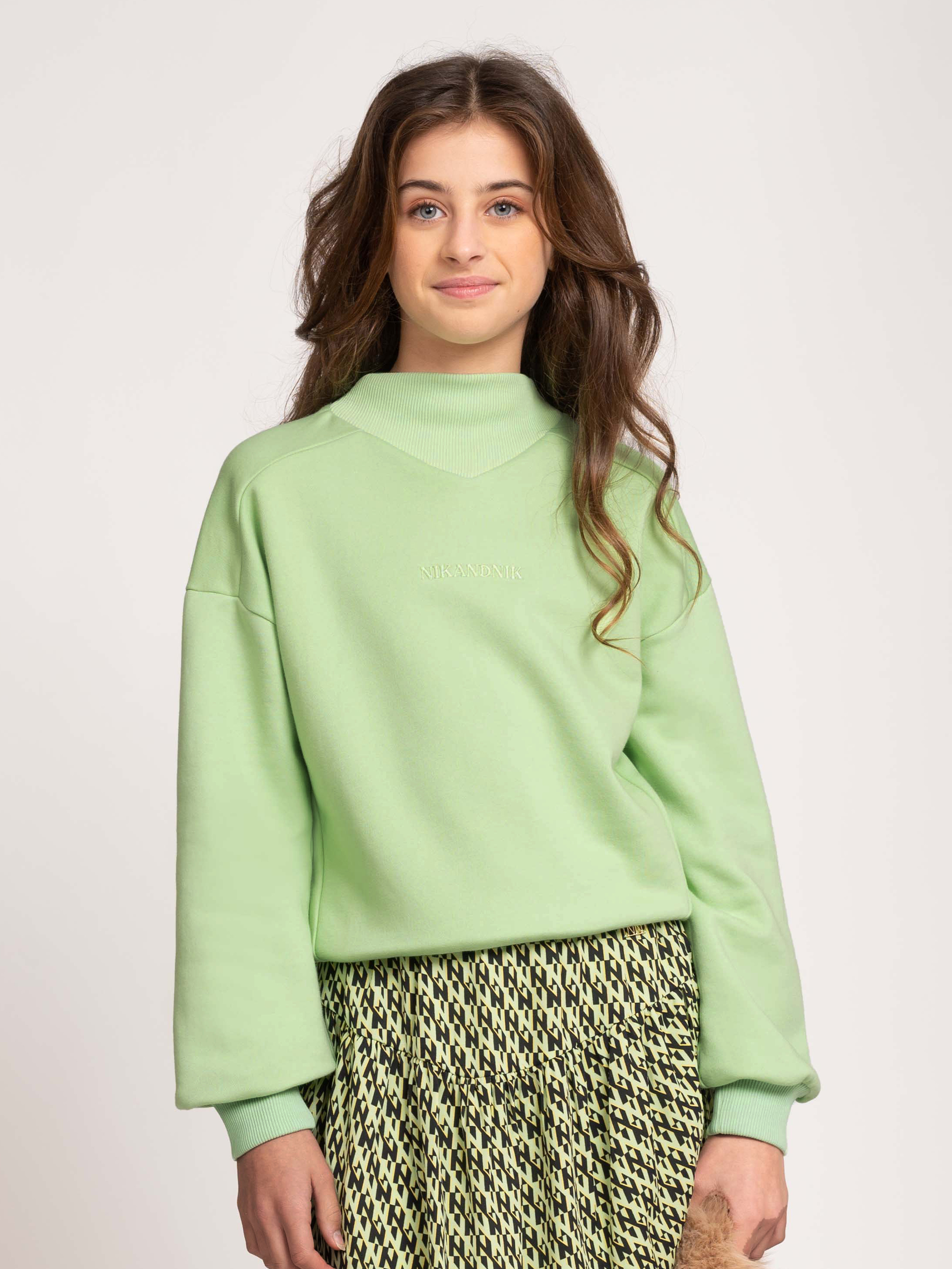 Sweater with high neck