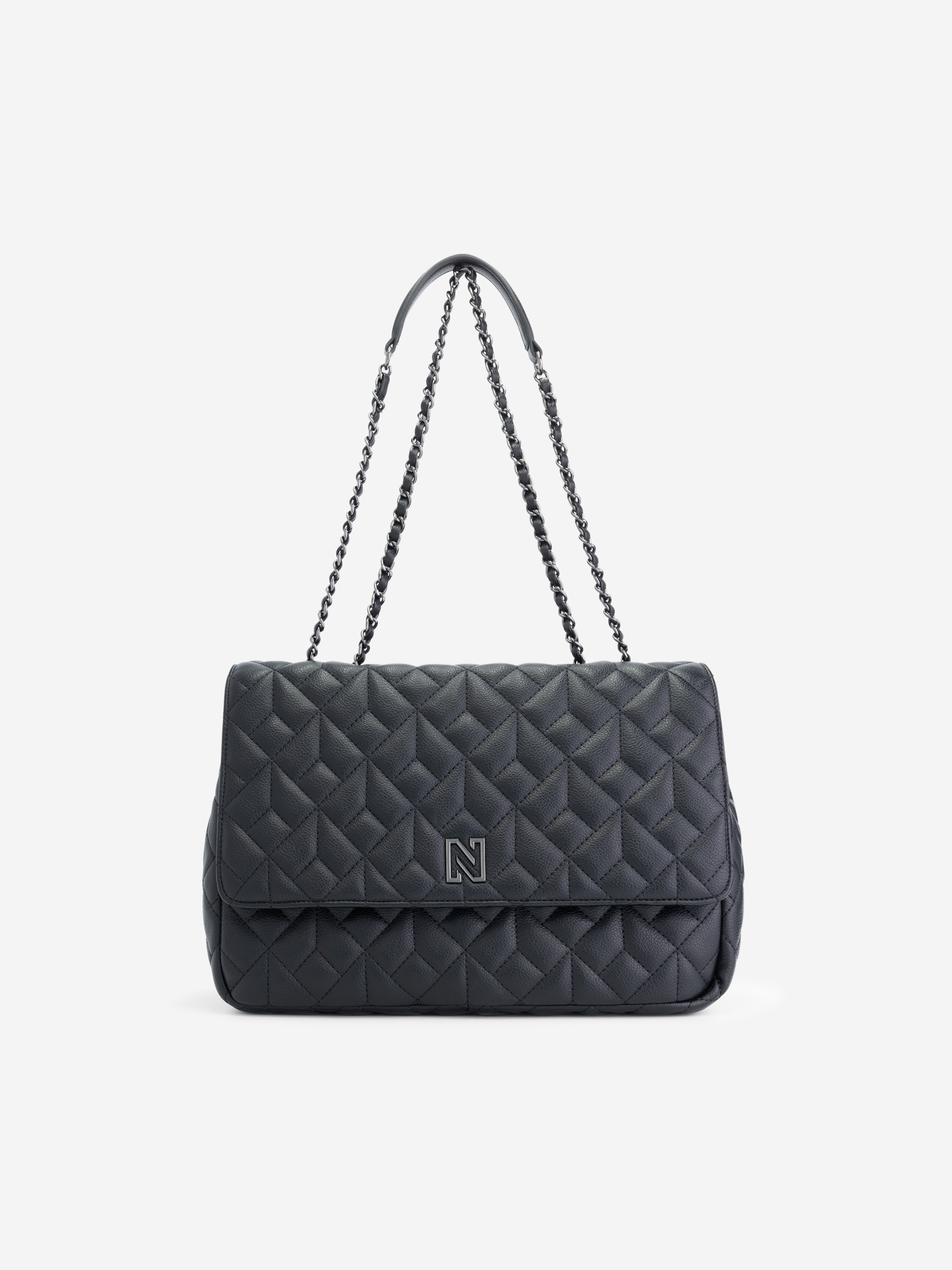 quilted Shoulderbag with Chain 