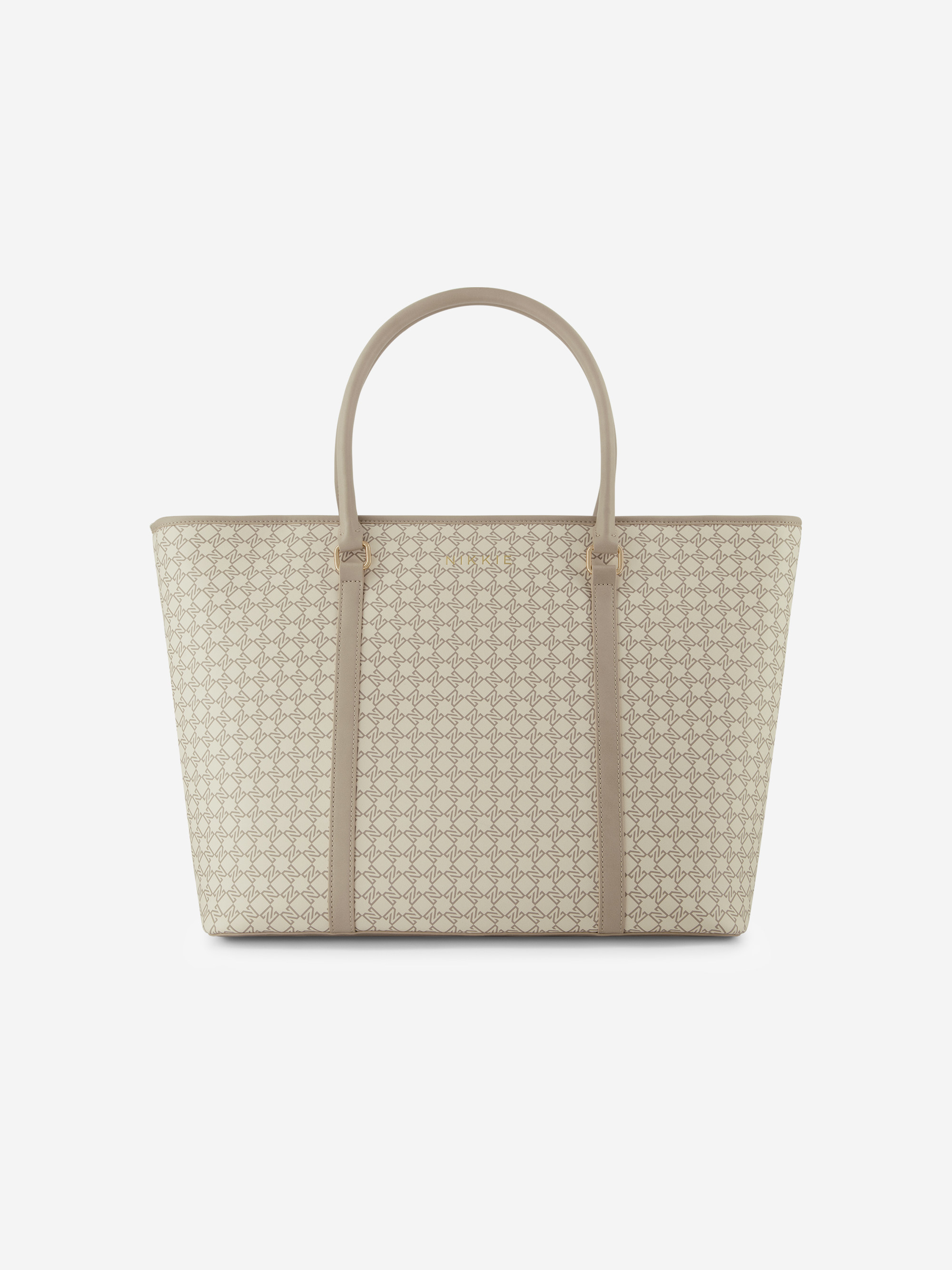 Large shopper with logo pattern