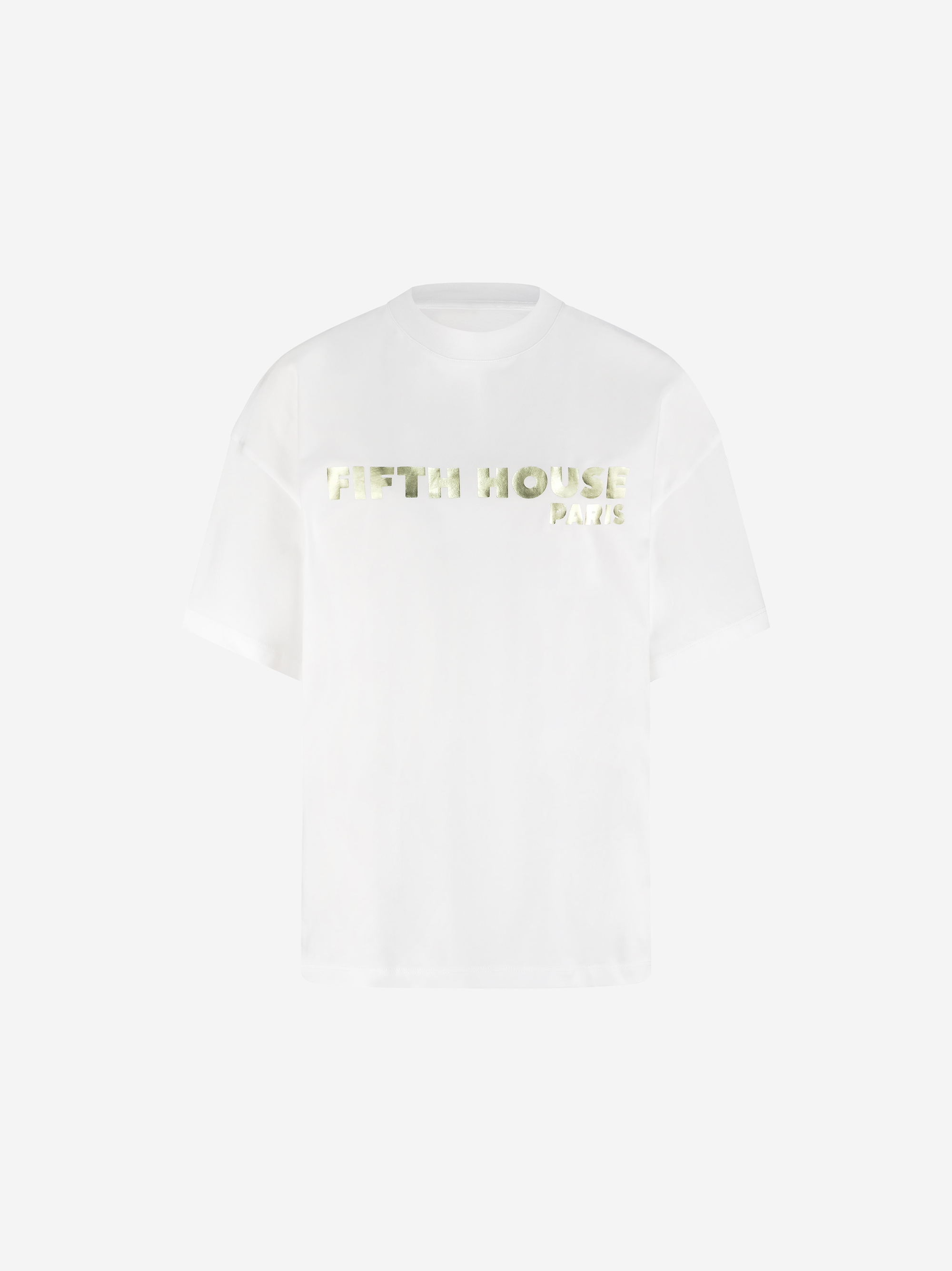 Losvallend T-shirt met tekstopdruk