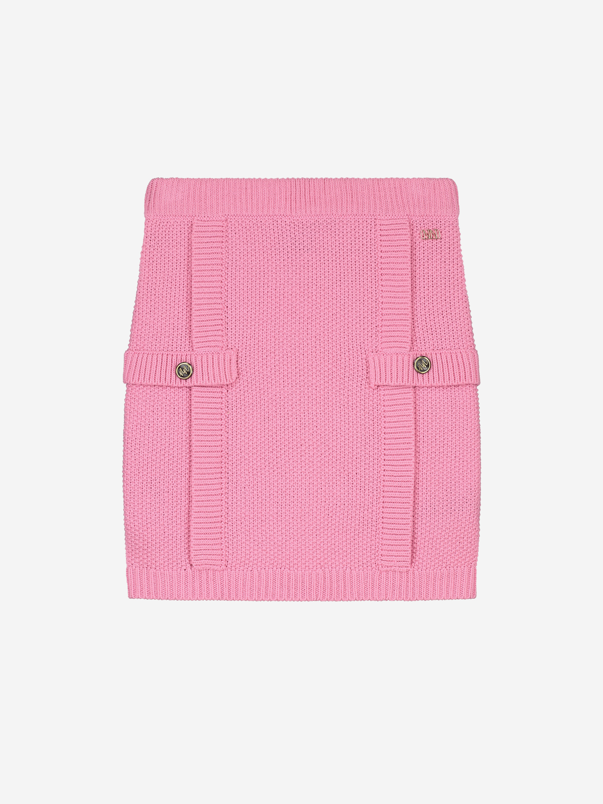  Knitted fitted skirt with high rise 
