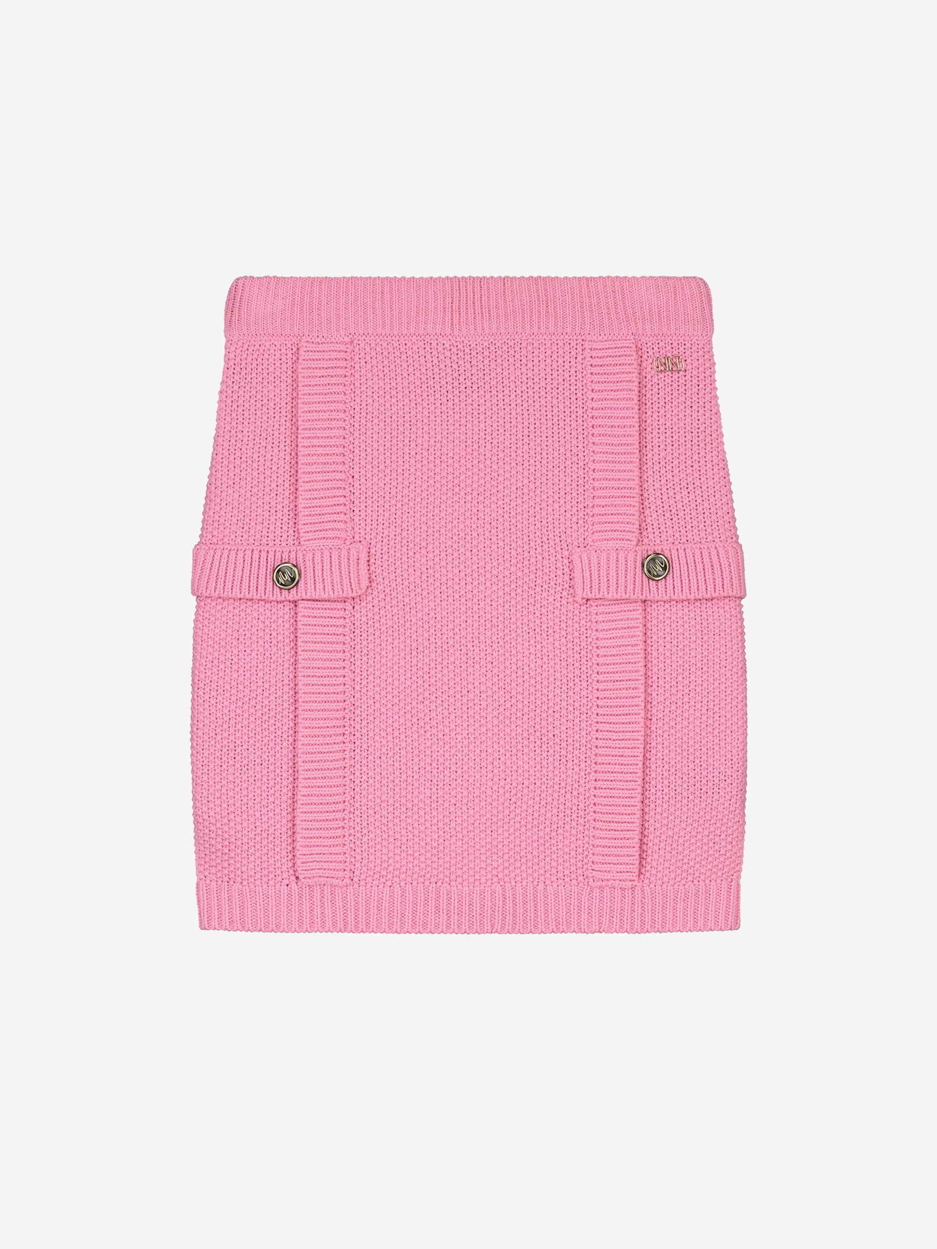 Fitted gebreide rok met hoge taille