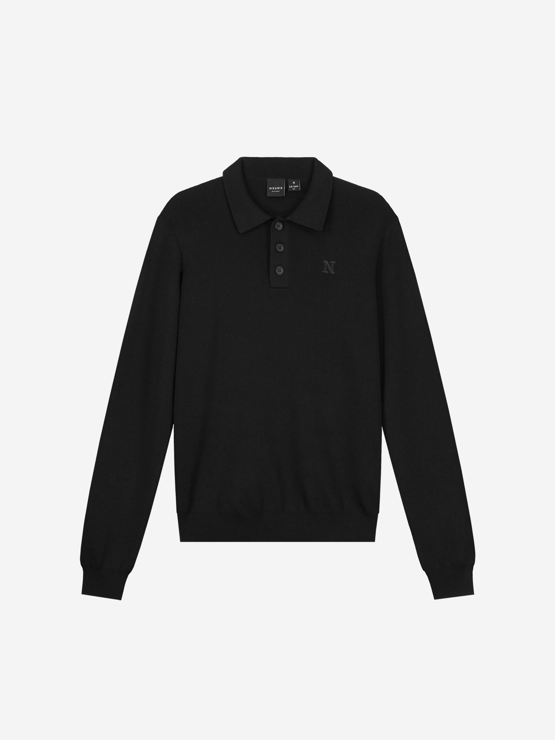 Polo with long sleeves