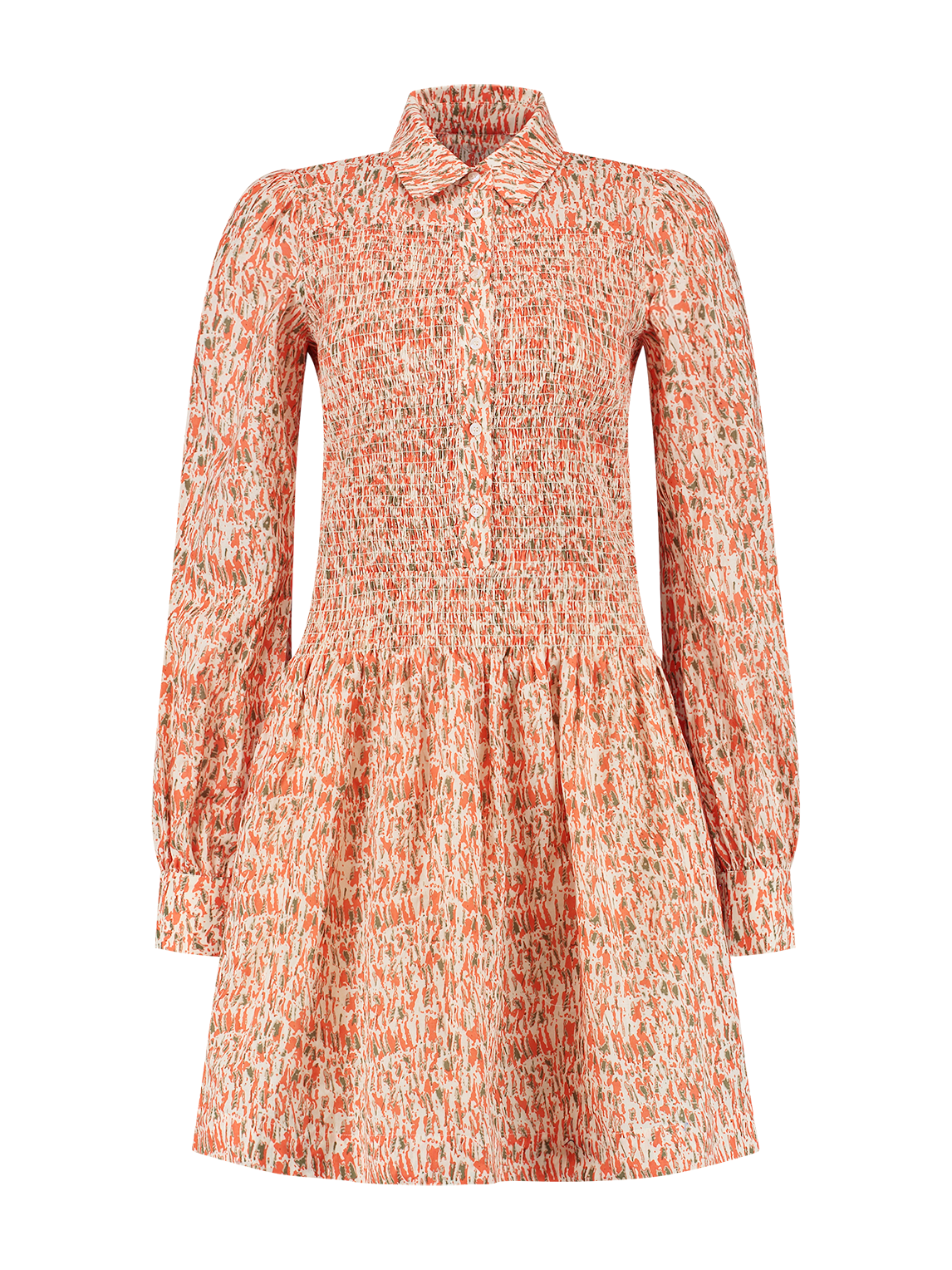 SMOCKED COTTON DRESS