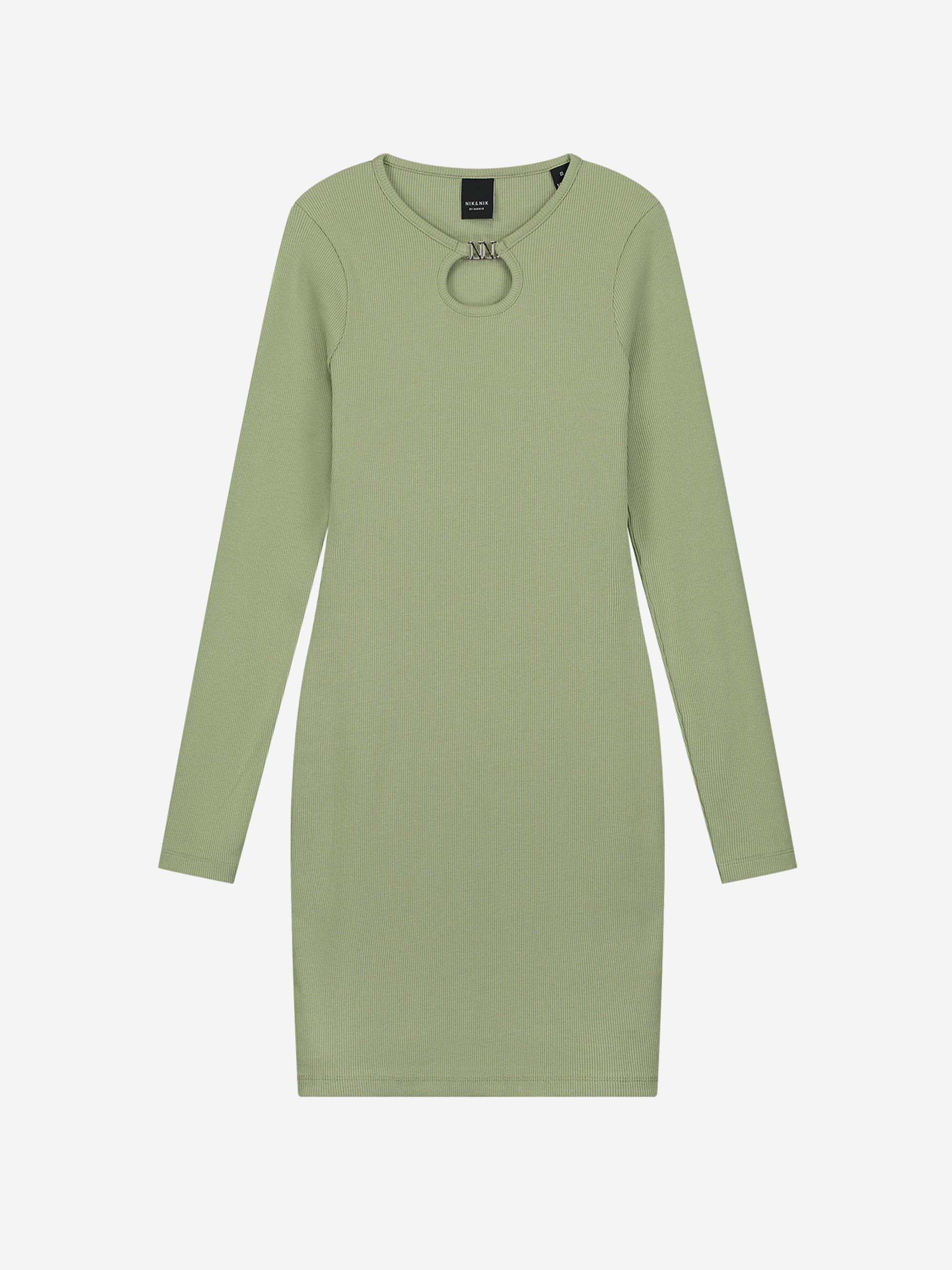 Ribbed dress with open detail