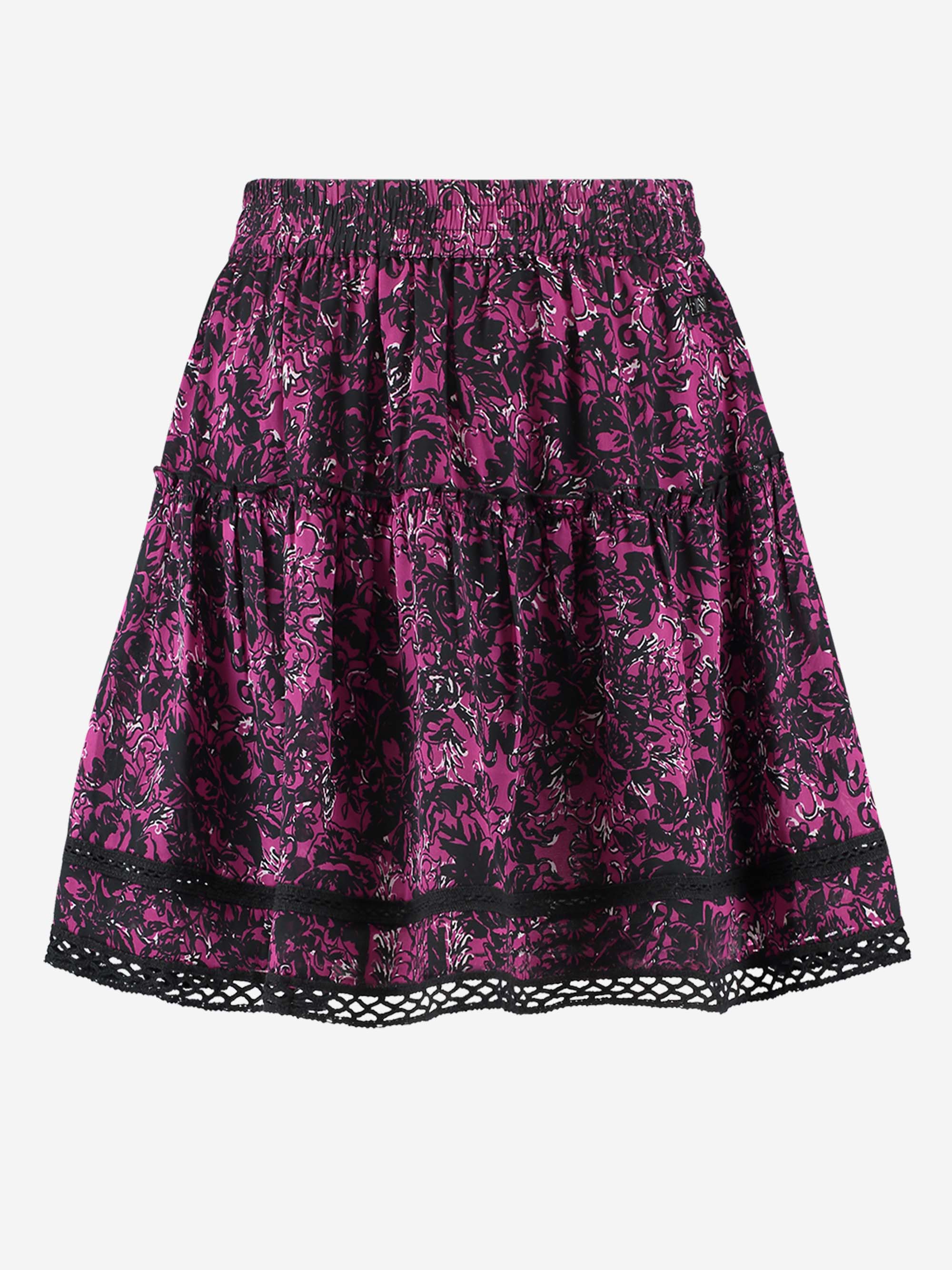Flower print A-line SKIRT
