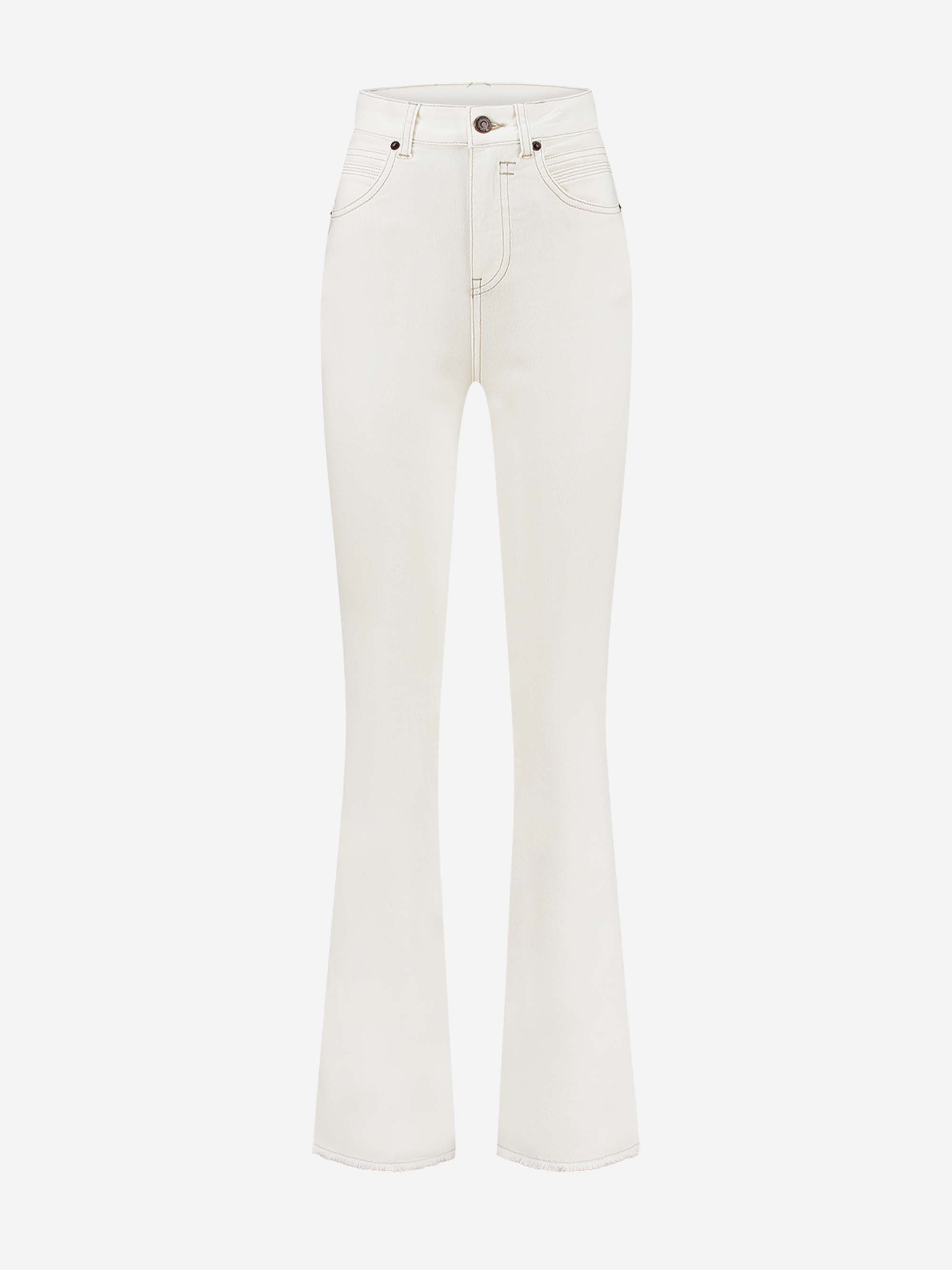 Flare denim jeans with High rise 
