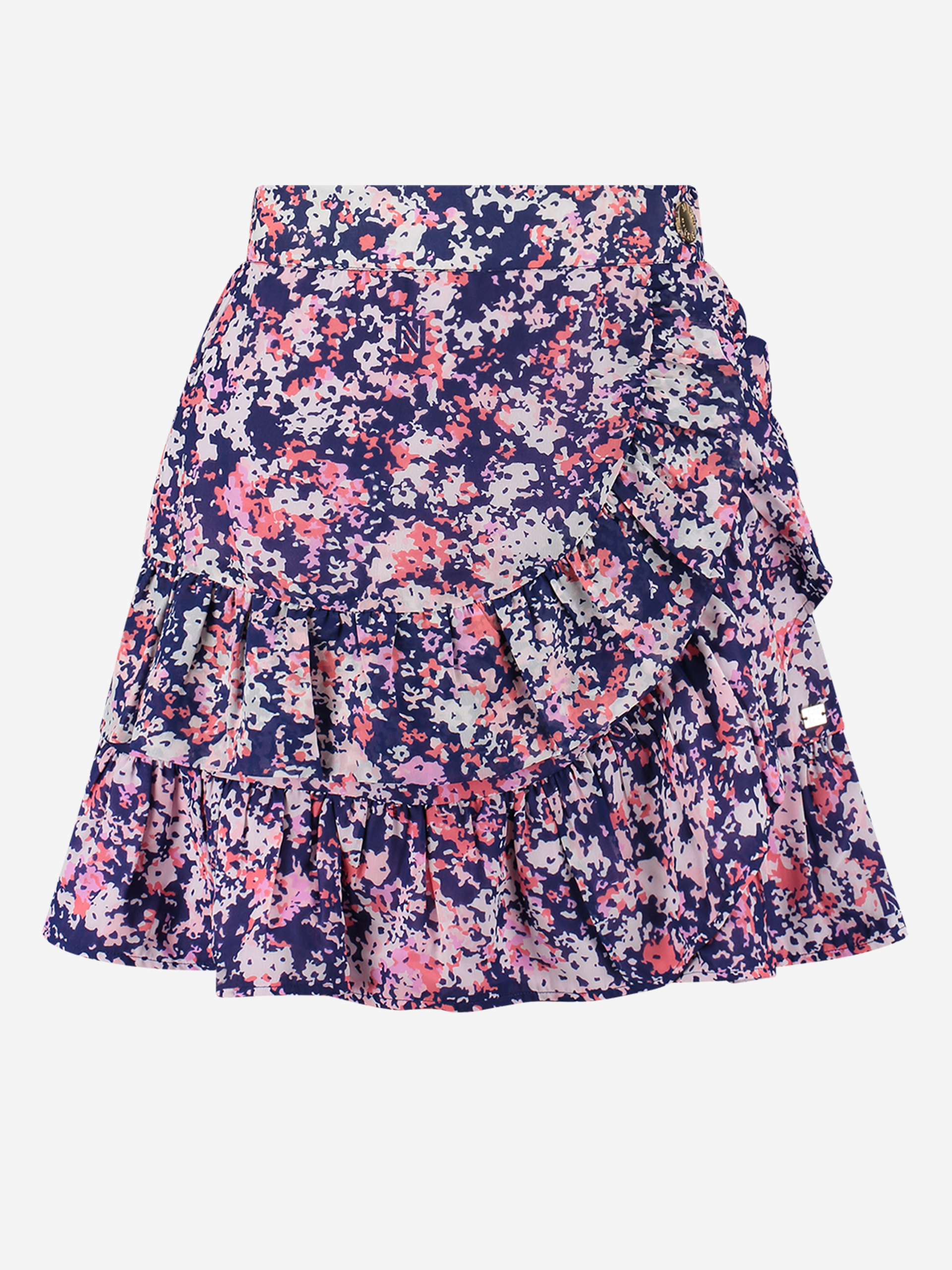 Flower print A-line skirt 