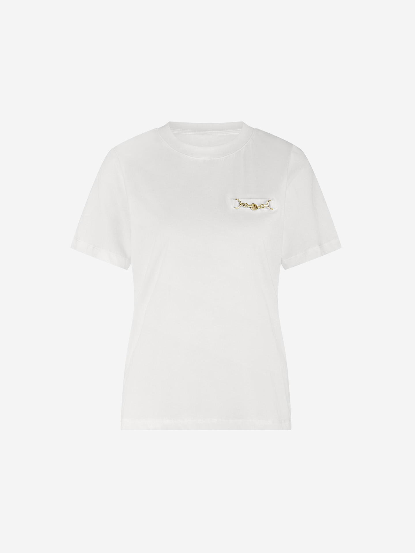 Basic T-shirt met kettingdetail