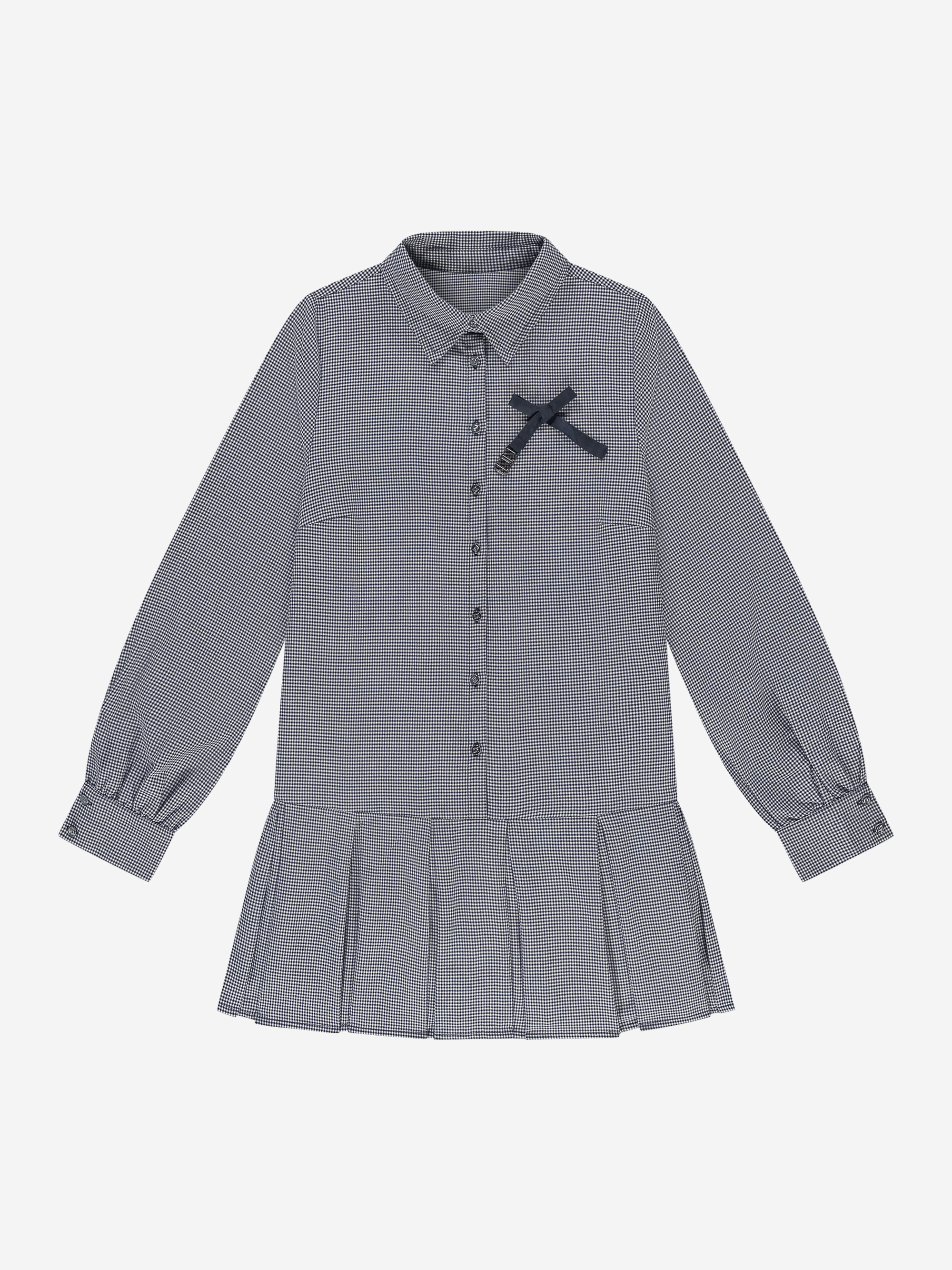 Checked dress with bow detail