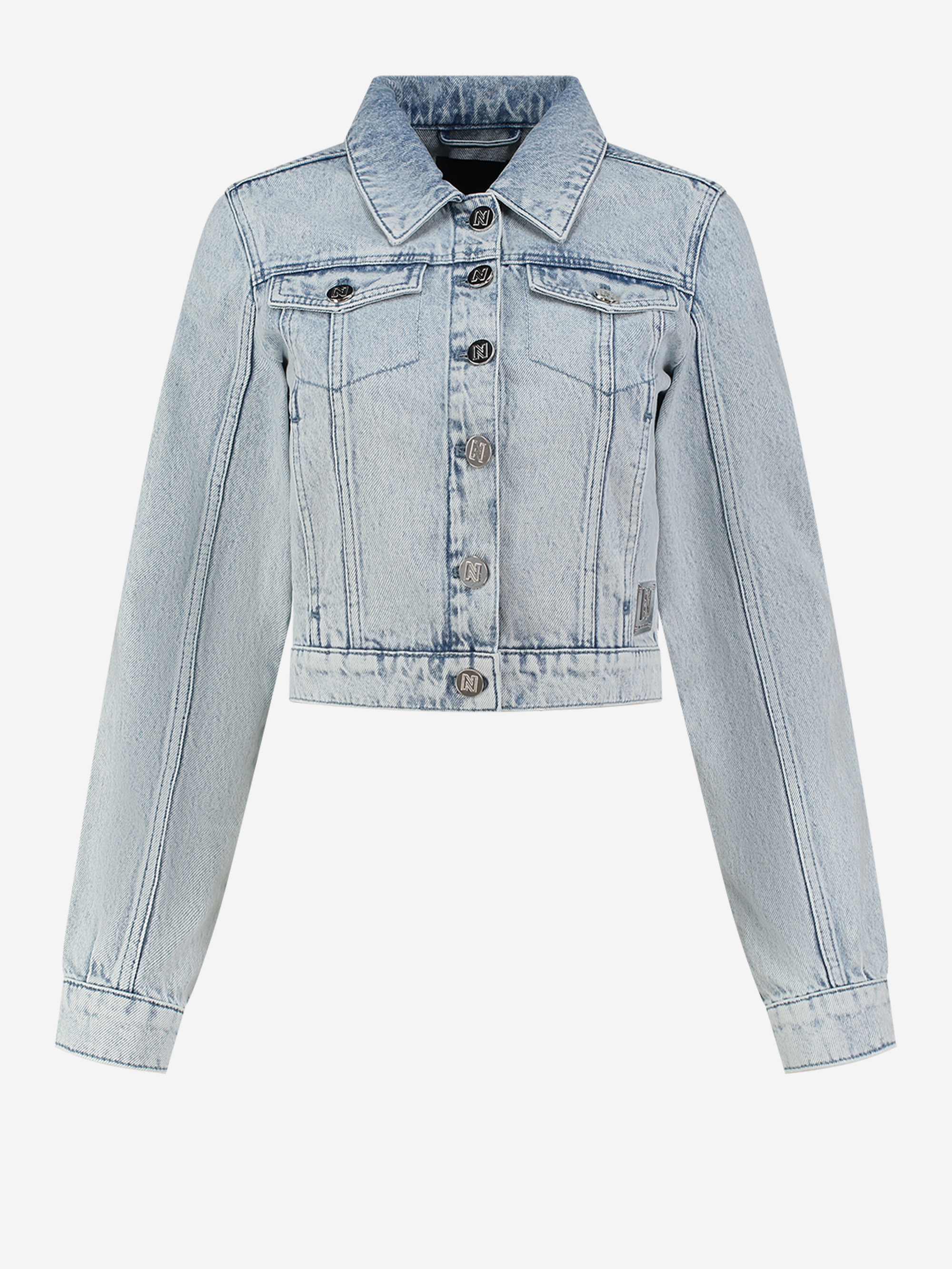 Denim jacket with line detail