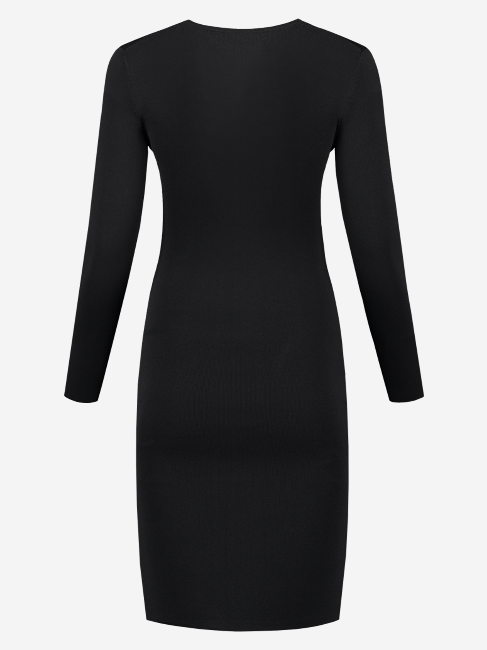 Zwarte jurk met v-hals